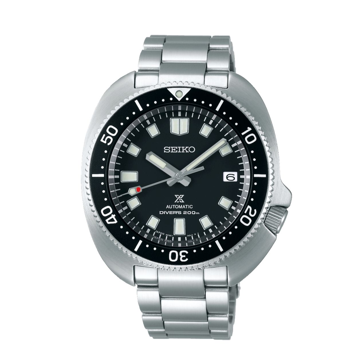 Dit herenhorloge is van het merk Seiko. Het is een analoog horloge gemaakt van staal. De diameter van de kast is 42.7 mm en de kast is 14 mm dik.
De verdere specificaties van het horloge zijn als volgt:
Glassoort: saffier glas
Bandbreedte: 20
Kastmateriaal: staal
Waterdichtheid: 20 ATM
Techniek: automaat