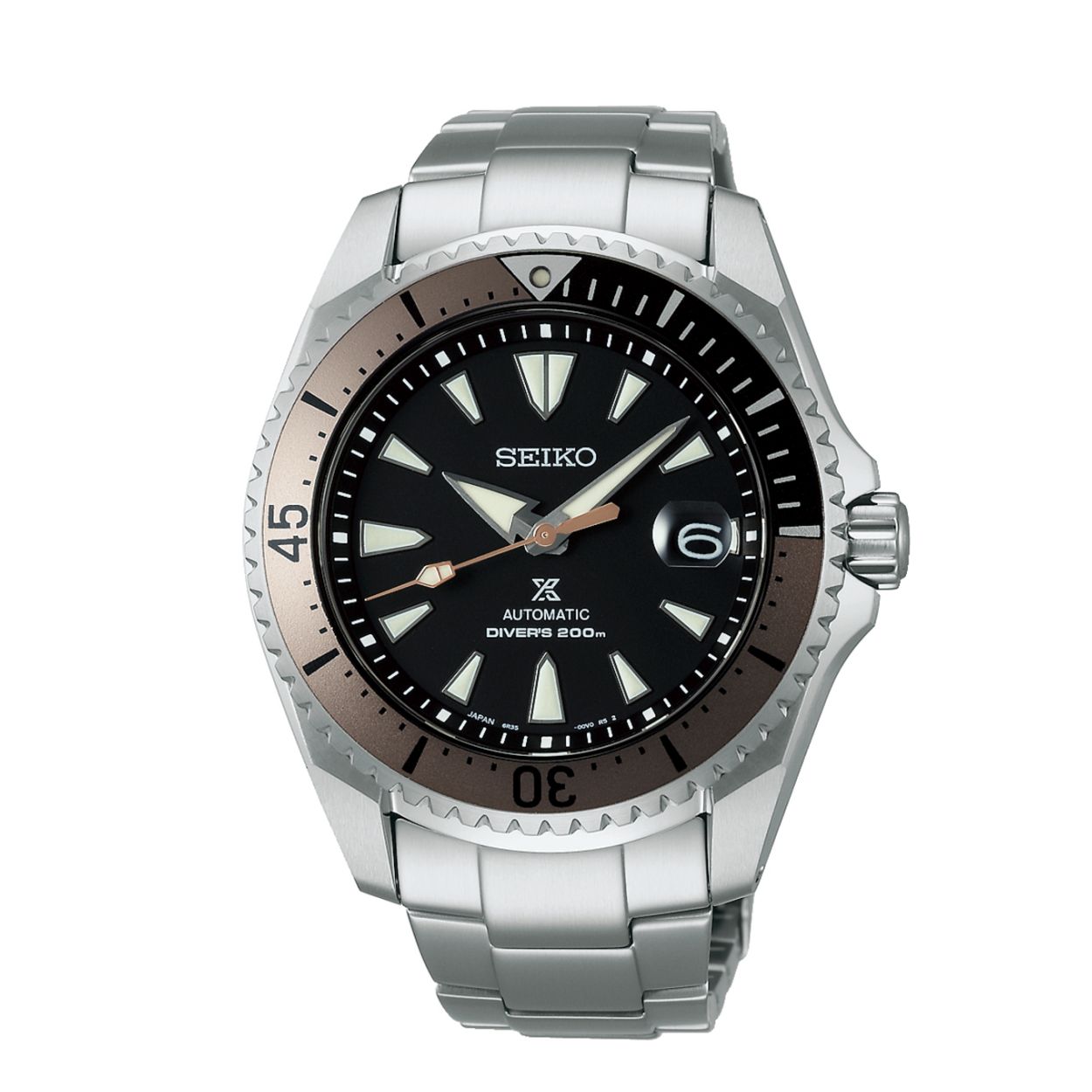 Dit herenhorloge is van het merk Seiko. Het is een analoog horloge gemaakt van titanium. De diameter van de kast is 43.5 mm en de kast is 13.3 mm dik.
De verdere specificaties van het horloge zijn als volgt:
Glassoort: saffier glas
Bandbreedte: 20
Kastmateriaal: titanium
Waterdichtheid: 20 ATM
Techniek: automaat