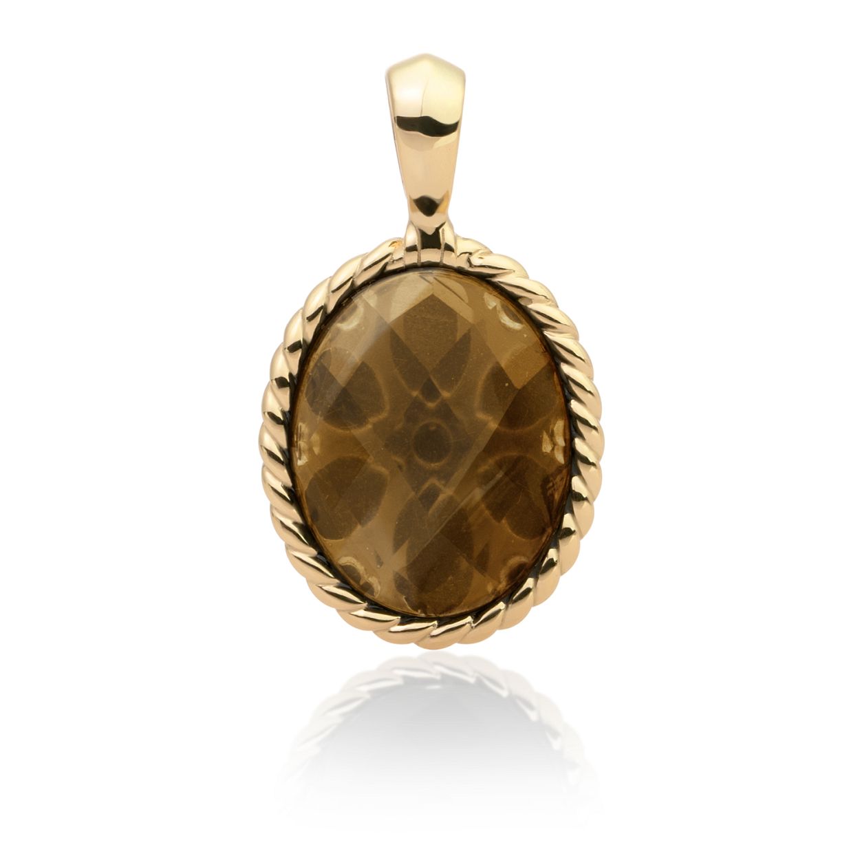 Kettinghanger - Goud - Smoky Quartz Twist
