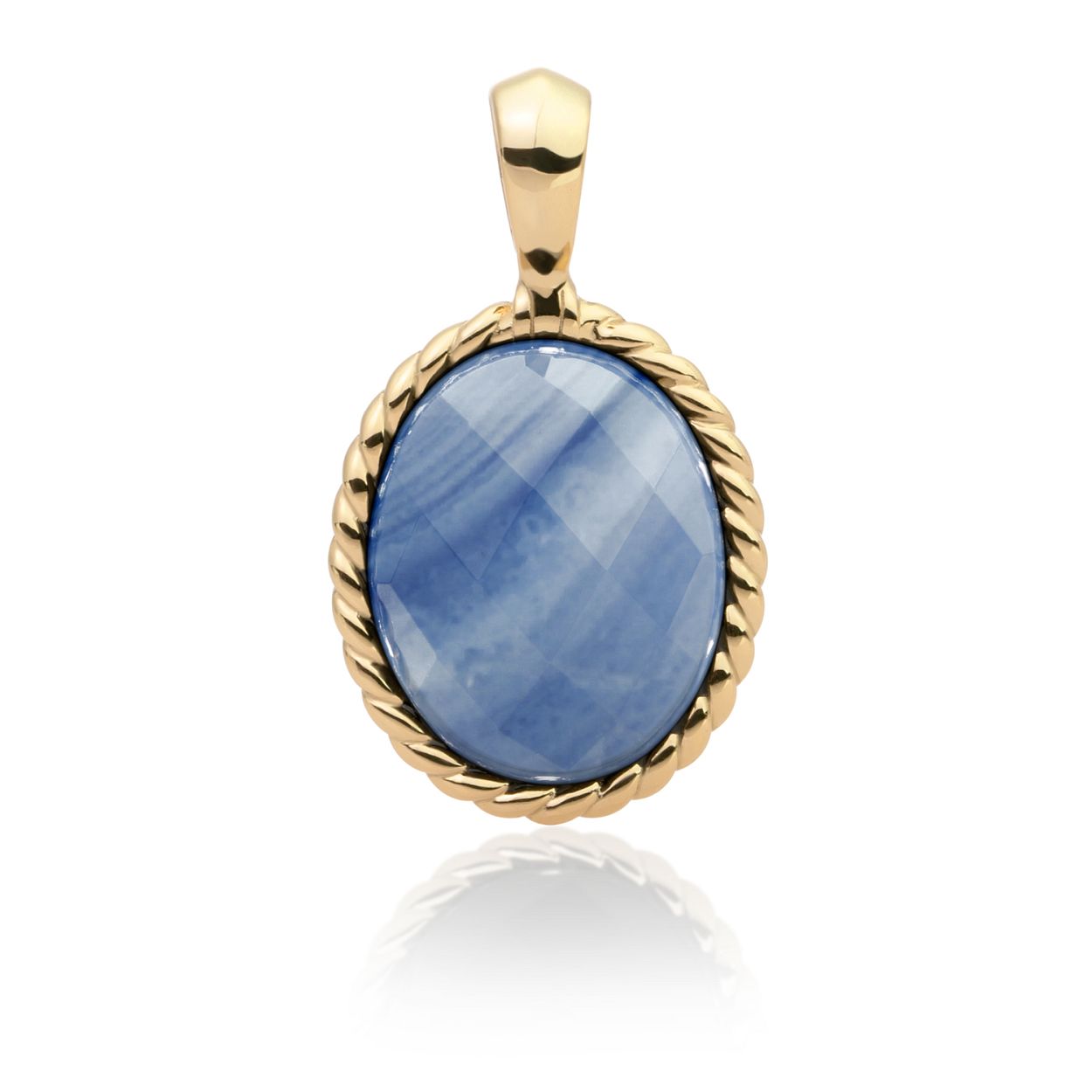 Kettinghanger - Goud - Blue Aventurine Twist