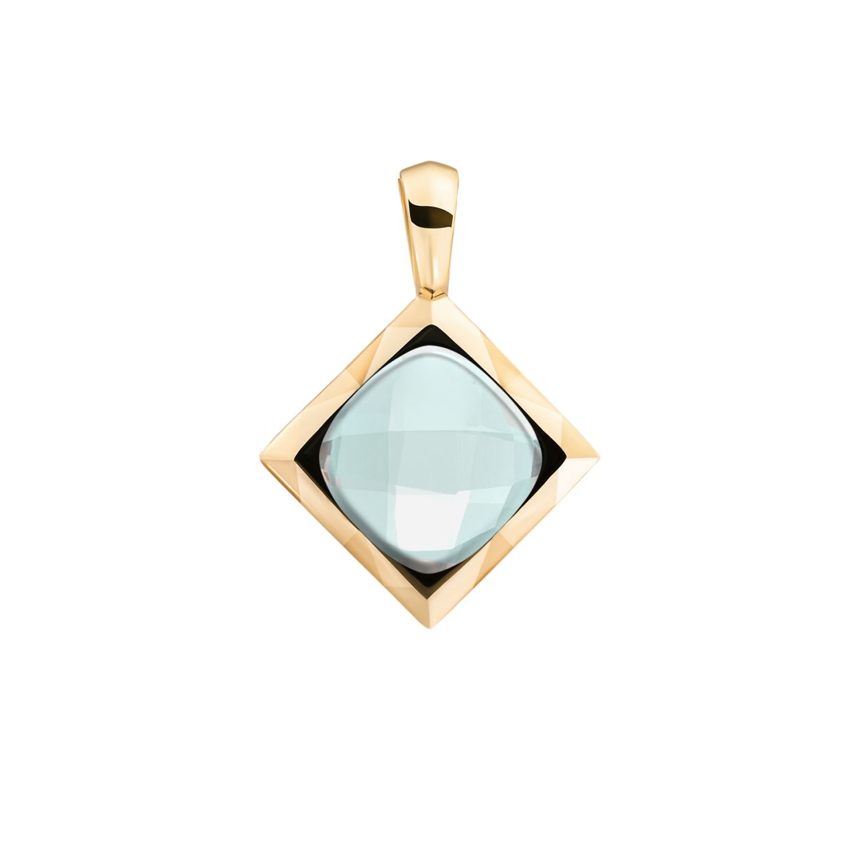 Hanger | Opalite Cushion Cut Amulet - Goud