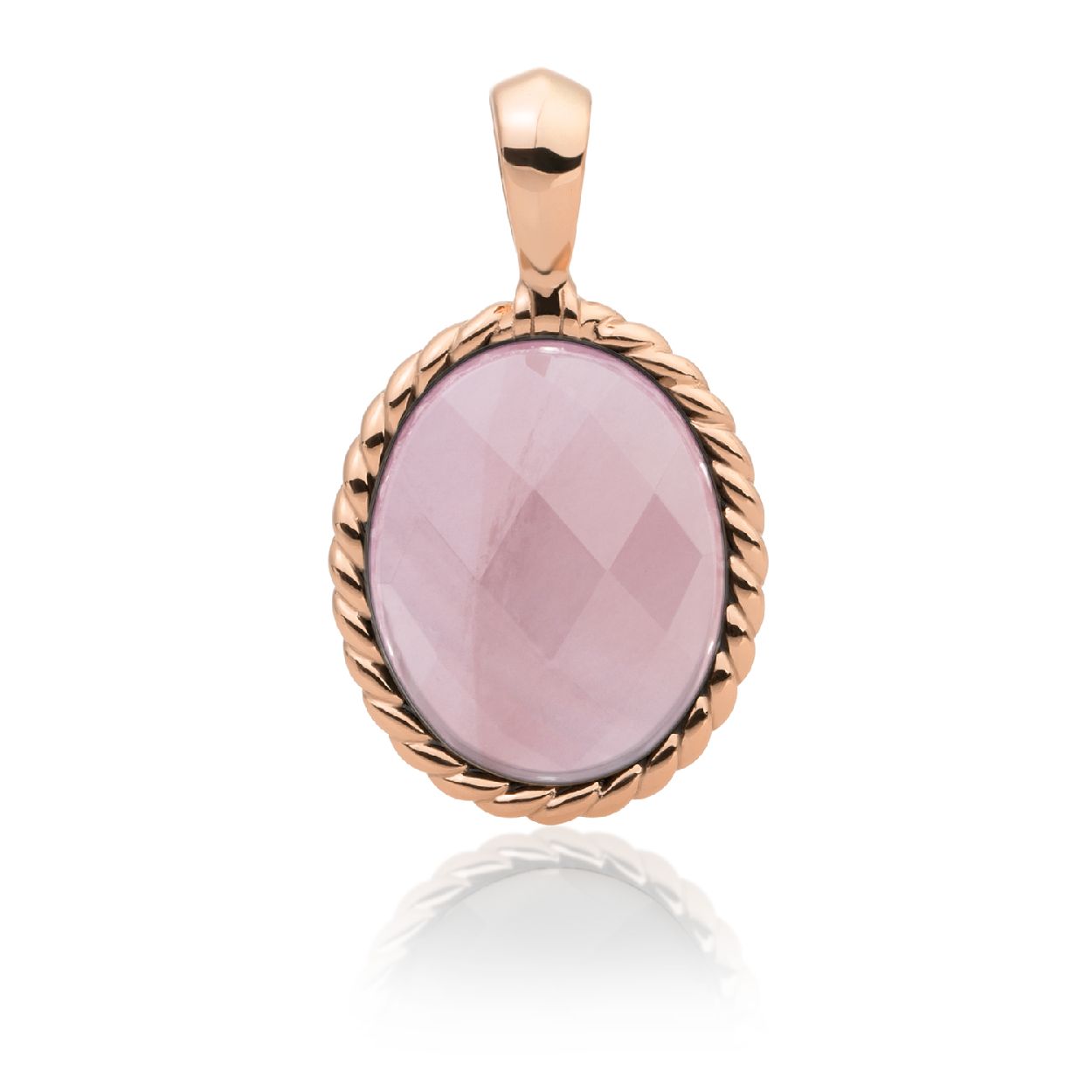 Hanger - Rose Goud - Rose Quartz Twist