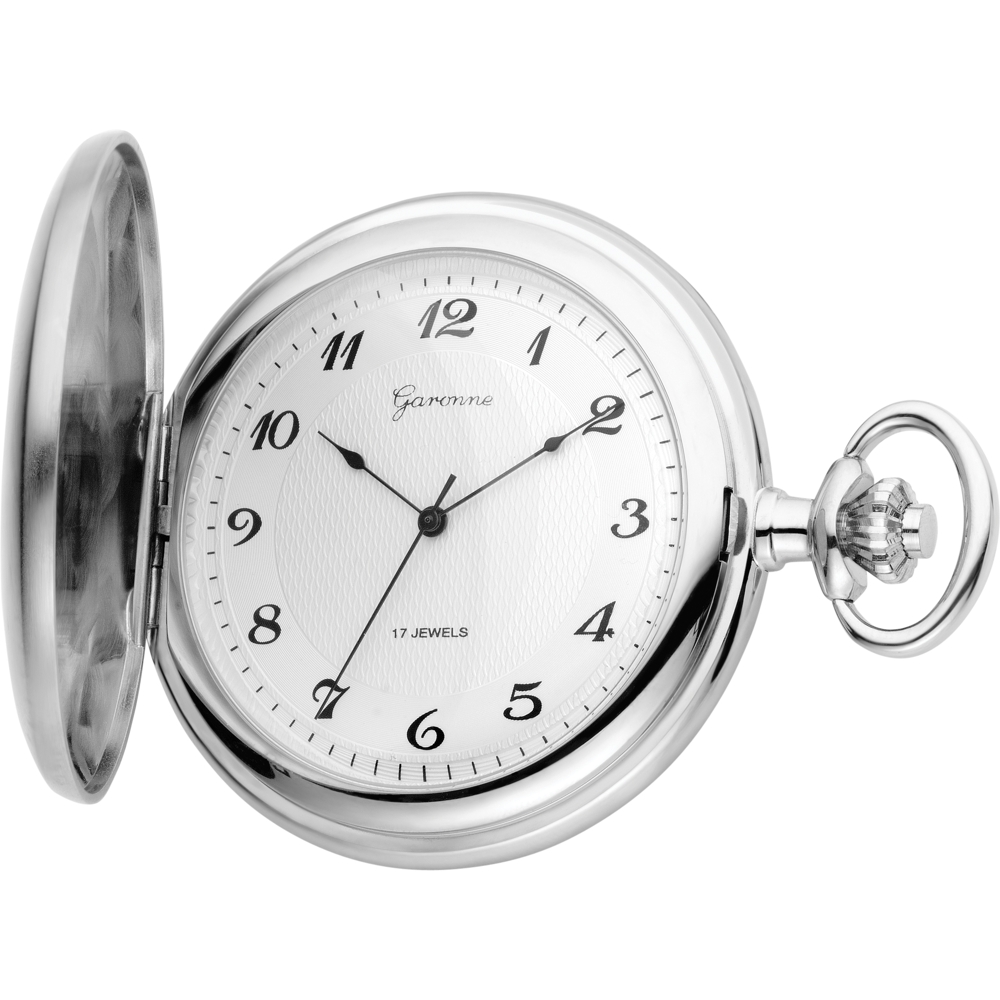 Dit is een zakhorloge van het merk Garonne.