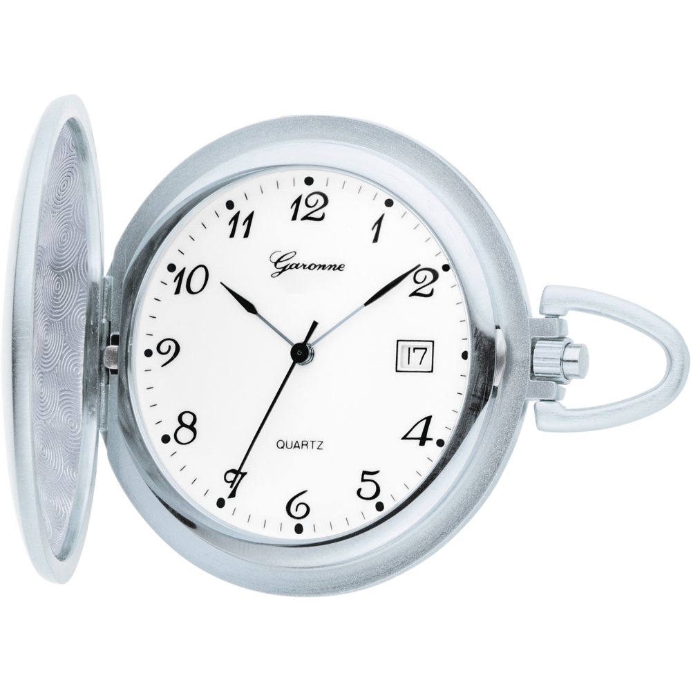 Dit is een zakhorloge van het merk Garonne.