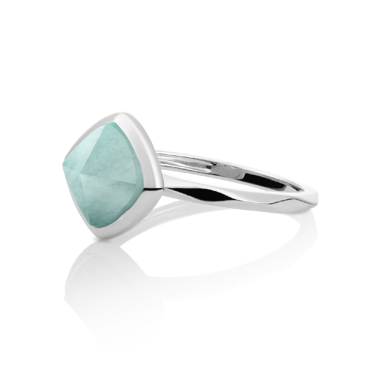 Ring - Zilver - Amazoniet - 52