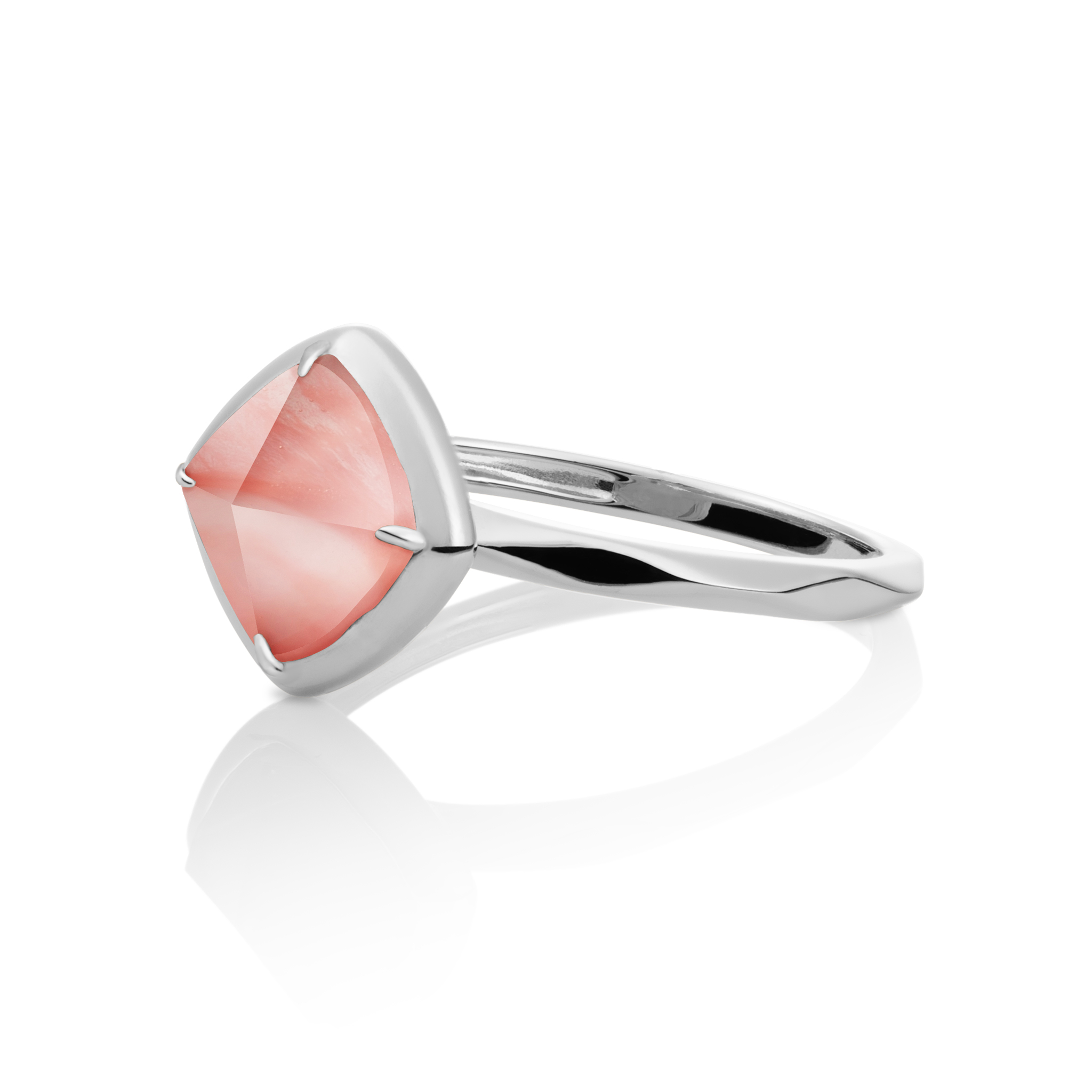 Ring | Zilver - Cherry Quartz Edge - 52