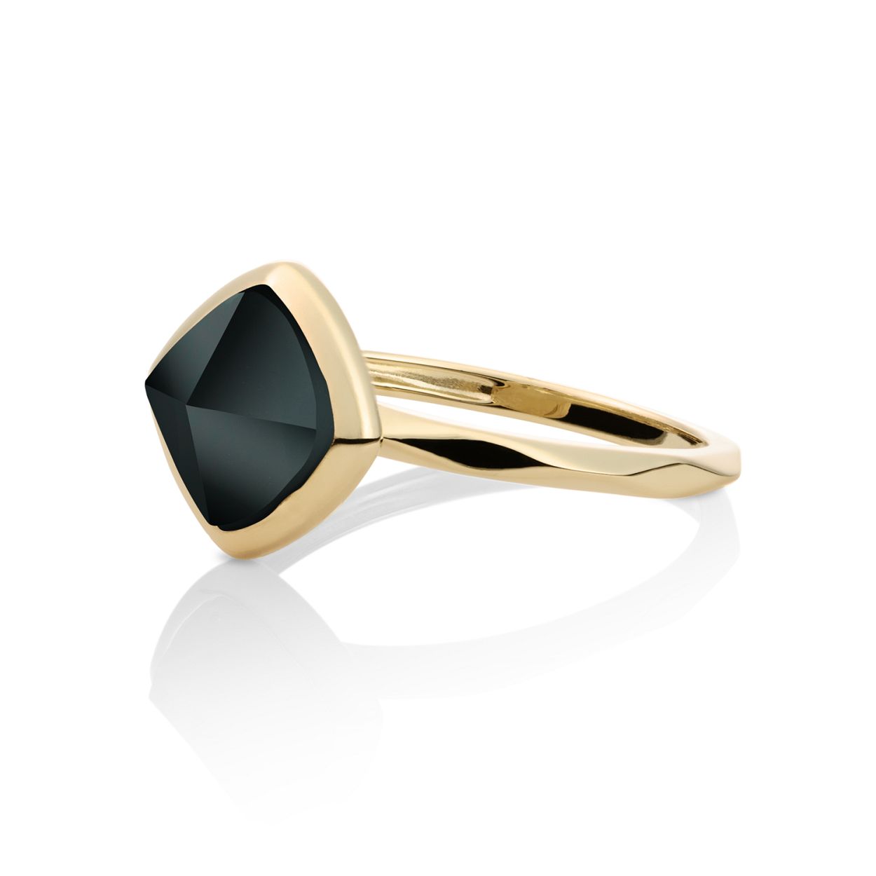 ring 9 krt Onyx twist maat54