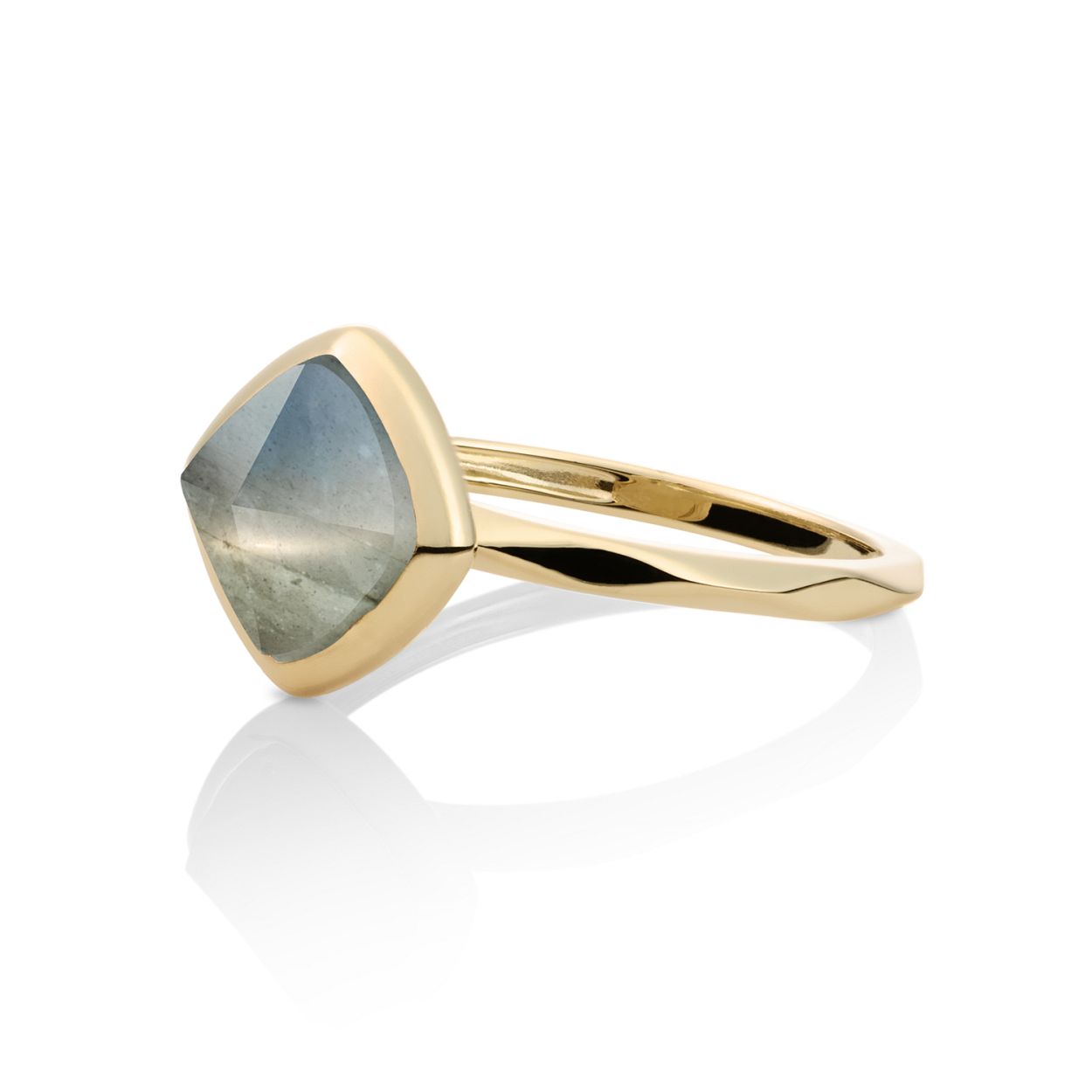 Ring 9krt Gold Onyx edge maat 54