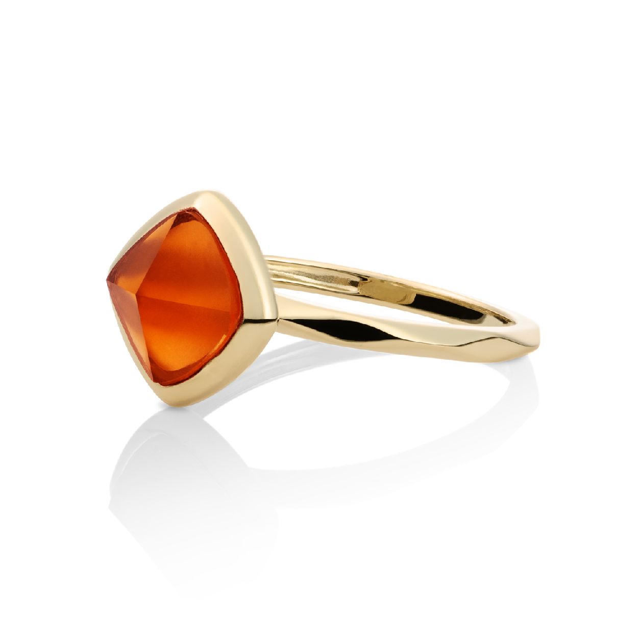 Ring - 9k Goud - Citrien Quartz - 52