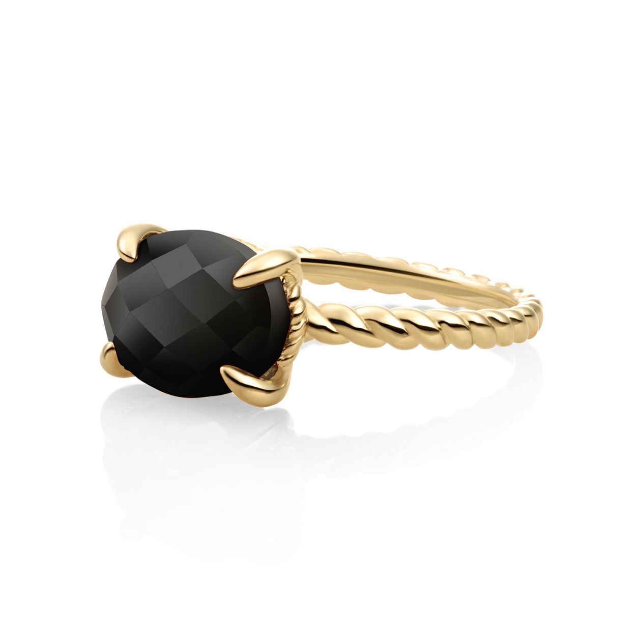 ring 9krt Gold Labradorite Twist maat54