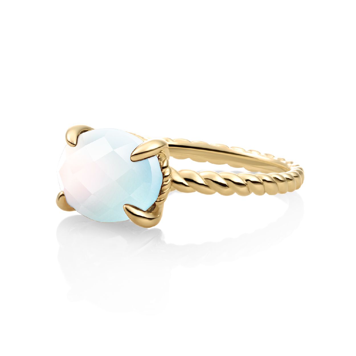 Ring - 9k Goud - Opaliet Twist - 54