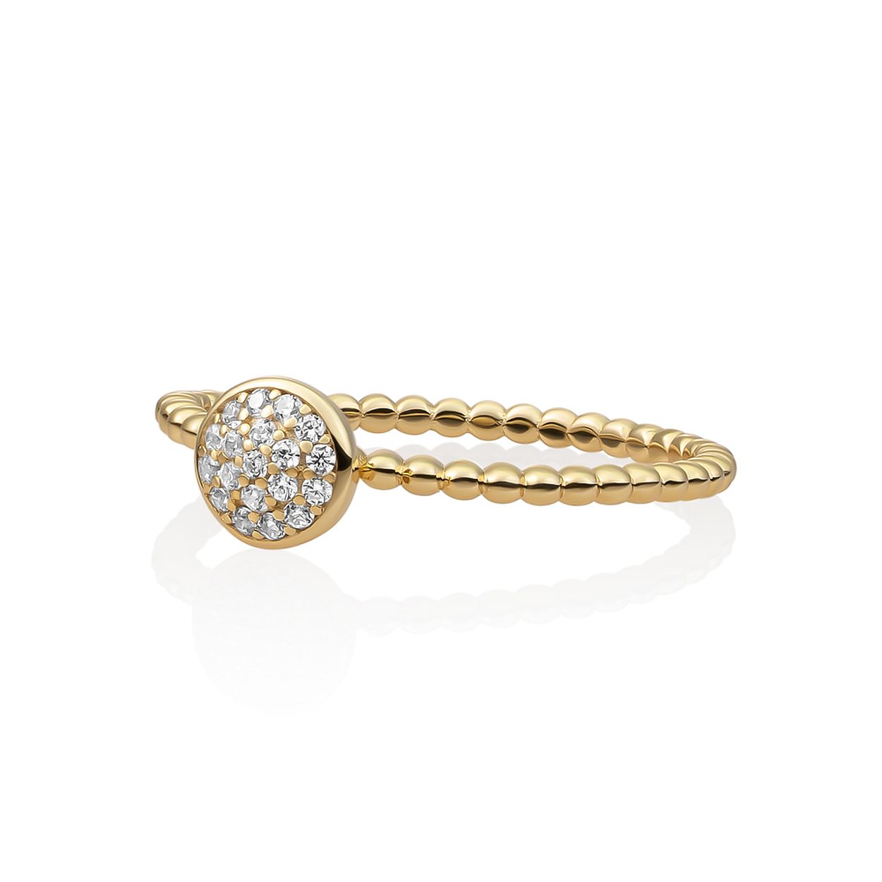 Dit is een ring van het merk Sparkling Jewels. De ringmaat is 54. De kleur is goud. Dit sieraad is gemaakt van 9 karaat goud.