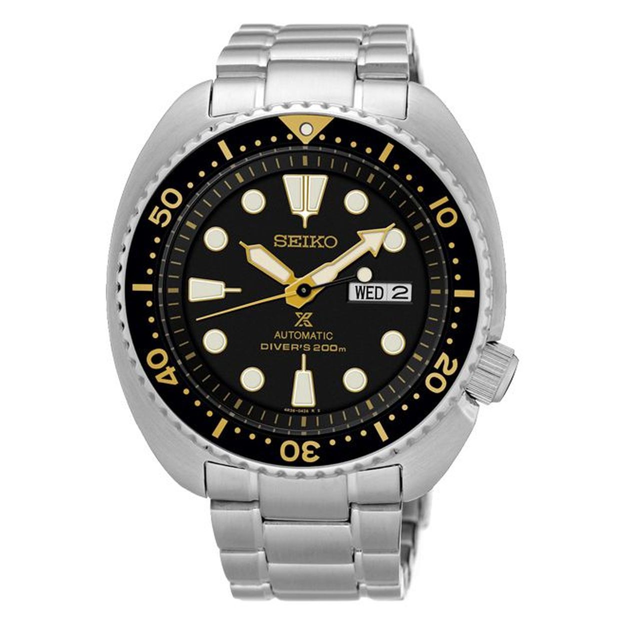 Seiko Prospex -  Automaat duiker 200m WR, Mineraalglas. Cal: 4R36-04Y0