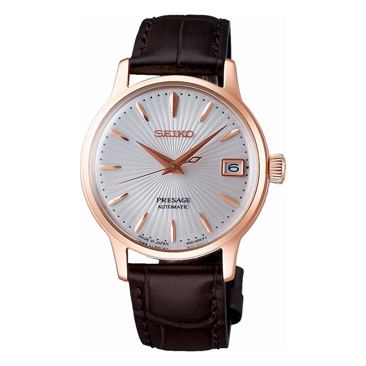 Dit dameshorloge is van het merk Seiko. Het is een analoog horloge gemaakt van leer. De diameter van de kast is 33.8 mm en de kast is 11.5 mm dik.
De verdere specificaties van het horloge zijn als volgt:
Glassoort: hardlex mineraal glas
Bandbreedte: 15
Kastmateriaal: staal
Waterdichtheid: 5 ATM
Techniek: automaat