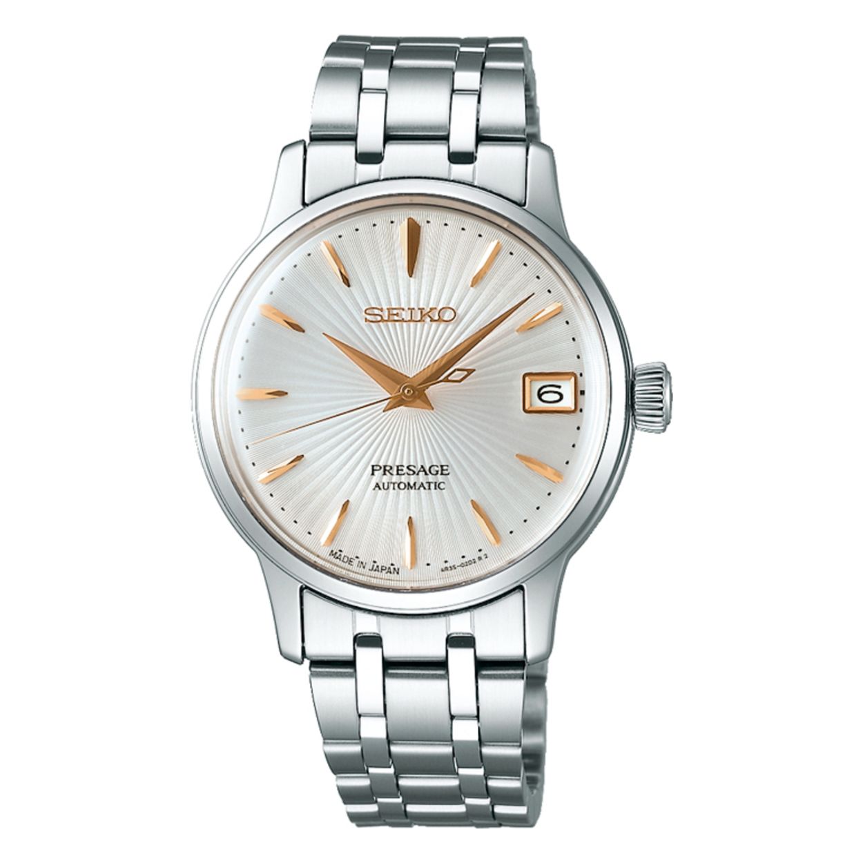 Dit dameshorloge is van het merk Seiko. Het is een analoog horloge gemaakt van staal. De diameter van de kast is 33.8 mm en de kast is 11.5 mm dik.
De verdere specificaties van het horloge zijn als volgt:
Glassoort: hardlex mineraal glas
Bandbreedte: 15
Kastmateriaal: staal
Waterdichtheid: 5 ATM
Techniek: automaat