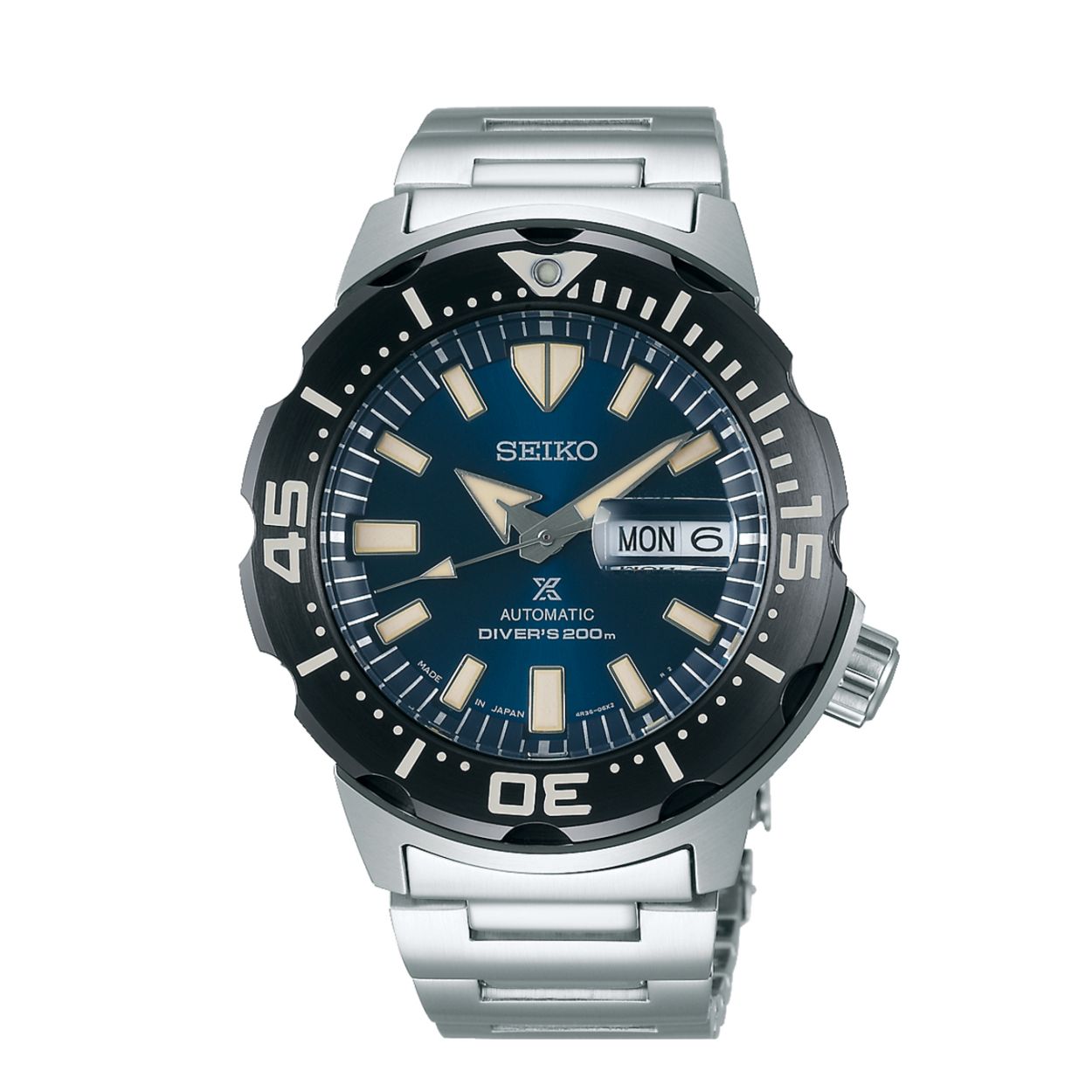 Dit herenhorloge is van het merk Seiko. Het is een analoog horloge gemaakt van staal. De diameter van de kast is 42.4 mm en de kast is 13 mm dik.
De verdere specificaties van het horloge zijn als volgt:
Glassoort: hardlex mineraal glas
Bandbreedte: 20
Kastmateriaal: staal
Waterdichtheid: 20 ATM
Techniek: automaat