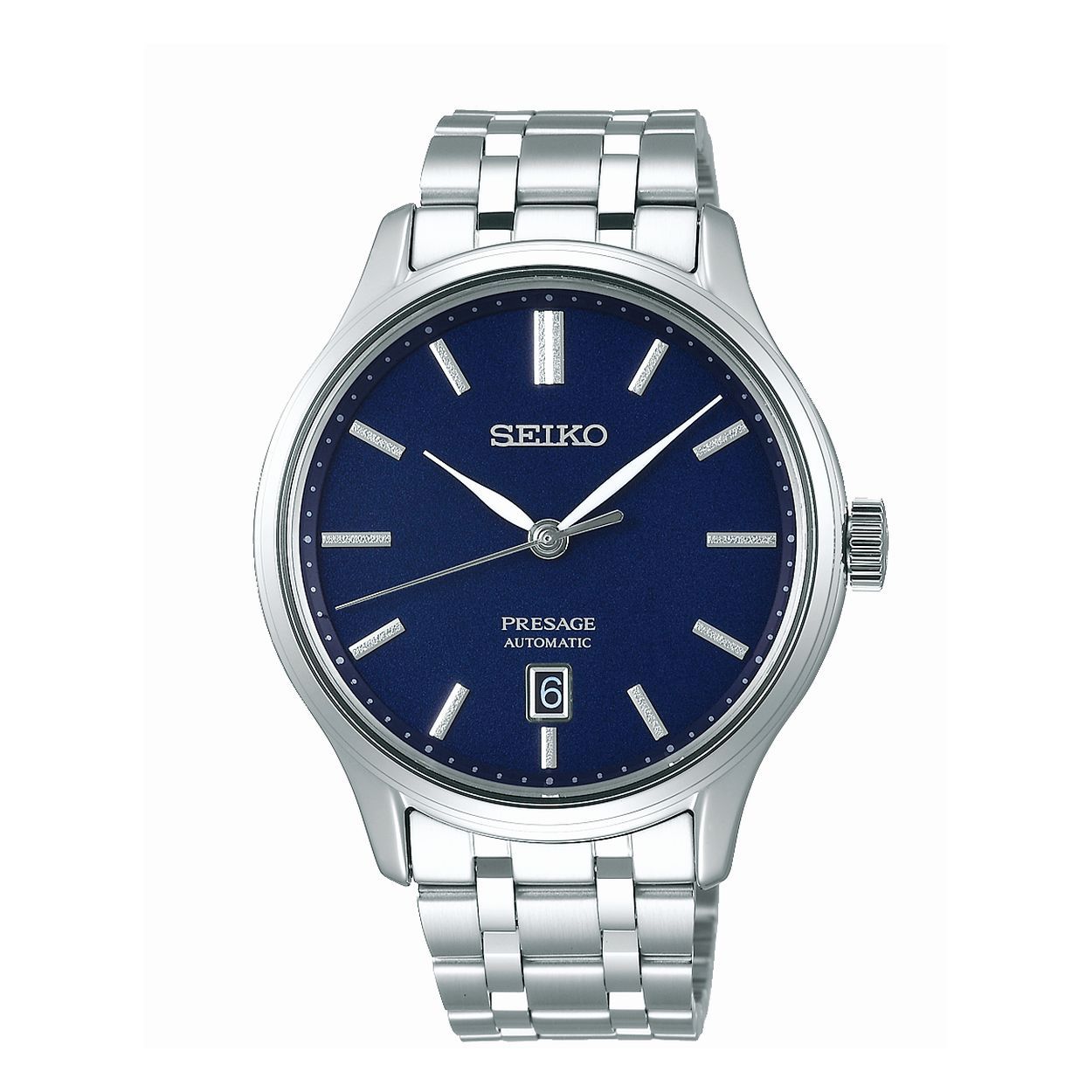 Dit herenhorloge is van het merk Seiko. Het is een analoog horloge gemaakt van staal. De diameter van de kast is 41.7 mm en de kast is 12 mm dik.
De verdere specificaties van het horloge zijn als volgt:
Glassoort: saffier glas
Bandbreedte: 18
Kastmateriaal: staal
Waterdichtheid: 3 ATM
Techniek: automaat