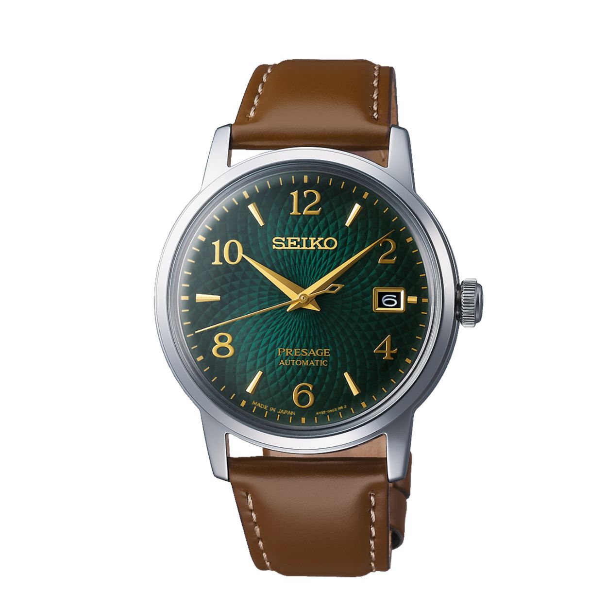 Dit herenhorloge is van het merk Seiko. Het is een analoog horloge gemaakt van leer. De diameter van de kast is 38.5 mm en de kast is 12 mm dik.
De verdere specificaties van het horloge zijn als volgt:
Glassoort: saffier glas
Bandbreedte: 16
Kastmateriaal: staal
Waterdichtheid: 5 ATM
Techniek: automaat