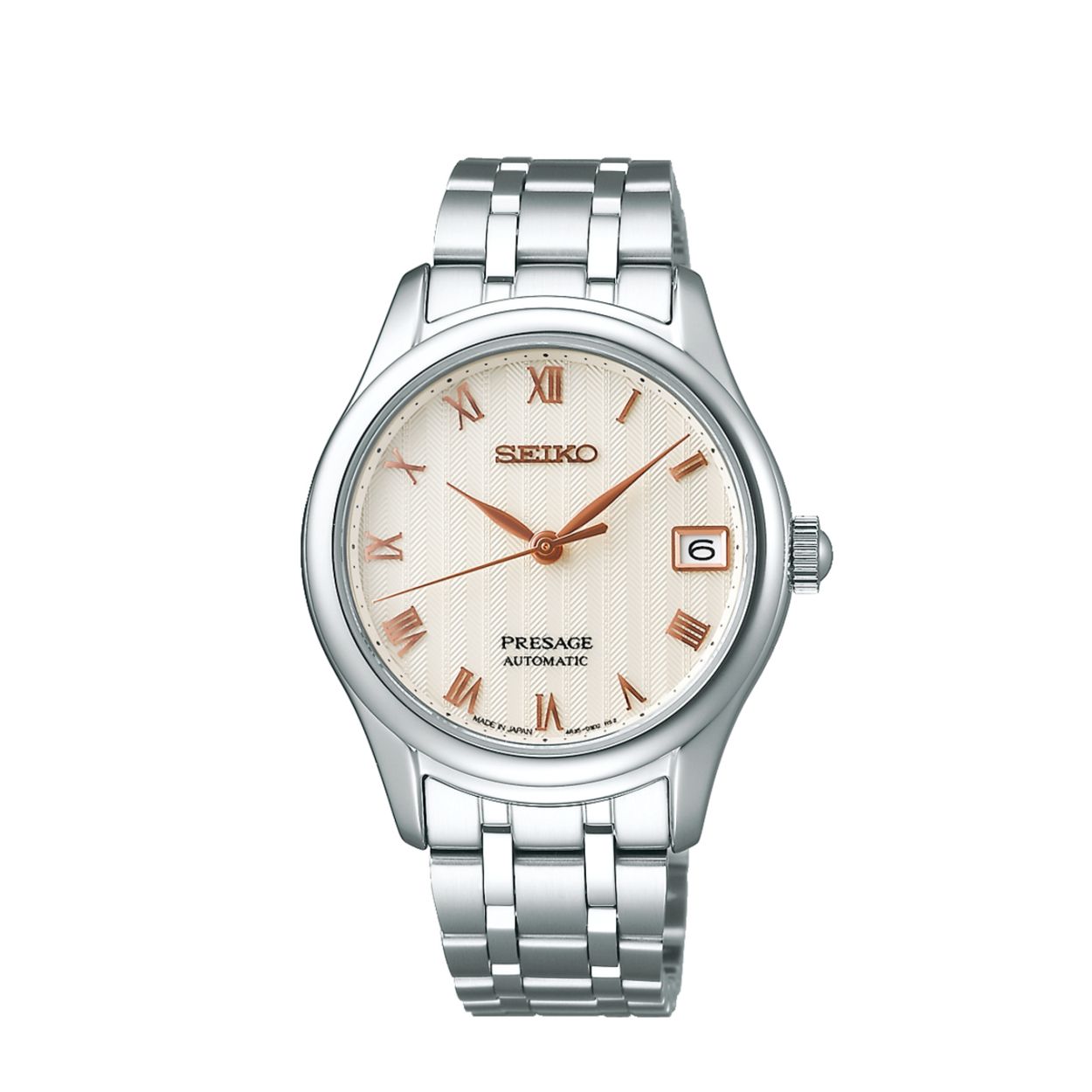 Dit dameshorloge is van het merk Seiko. Het is een analoog horloge gemaakt van staal. De diameter van de kast is 34.3 mm en de kast is 11 mm dik.
De verdere specificaties van het horloge zijn als volgt:
Glassoort: saffier glas
Bandbreedte: 15
Kastmateriaal: staal
Waterdichtheid: 3 ATM
Techniek: automaat
