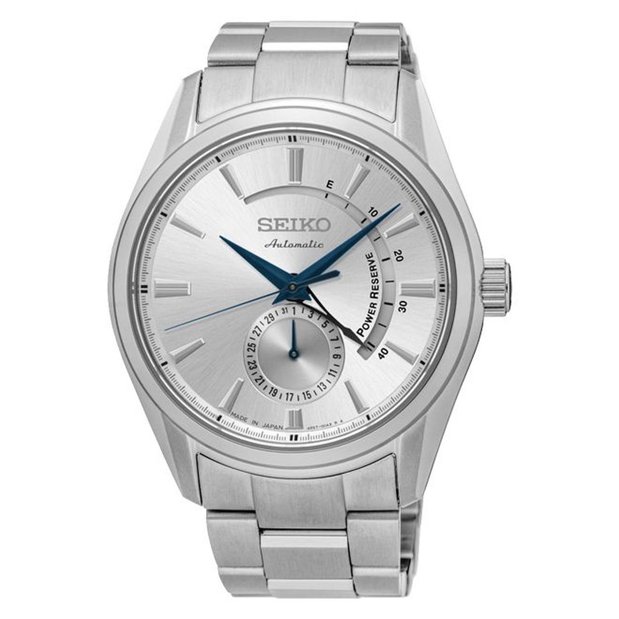 Dit herenhorloge uit de Presage collectie van Seiko heeft een diameter van 42 mm, saffier glas en is 10atm.