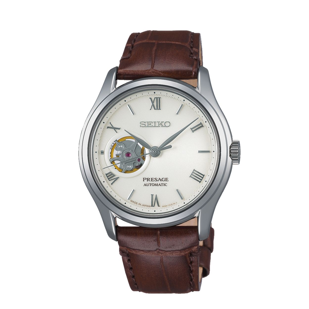 Dit herenhorloge is van het merk Seiko. Het is een analoog horloge gemaakt van leer. De diameter van de kast is 38.2 mm en de kast is 12 mm dik.
De verdere specificaties van het horloge zijn als volgt:
Glassoort: saffier glas
Bandbreedte: 15
Kastmateriaal: staal
Waterdichtheid: 3 ATM
Techniek: automaat