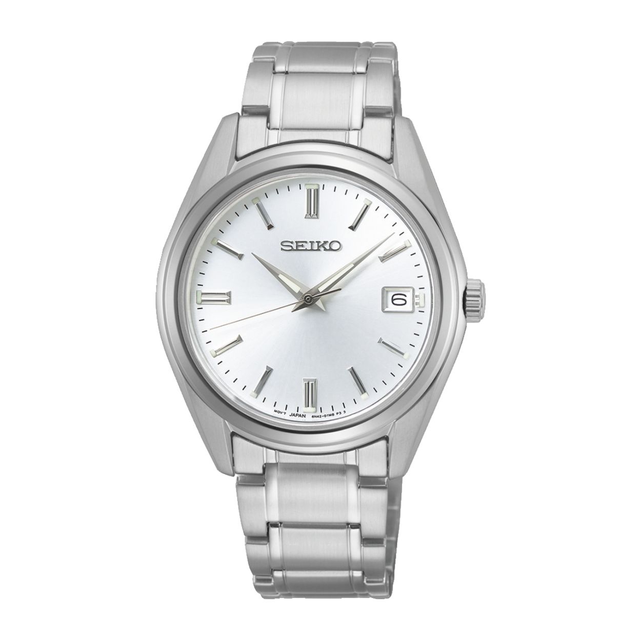 Dit herenhorloge is van het merk Seiko. Het is een analoog horloge gemaakt van staal. De diameter van de kast is 36 mm en de kast is 8.5 mm dik.
De verdere specificaties van het horloge zijn als volgt:
Glassoort: saffier glas
Bandbreedte: 20
Kastmateriaal: staal
Waterdichtheid: 10 ATM
Techniek: quartz