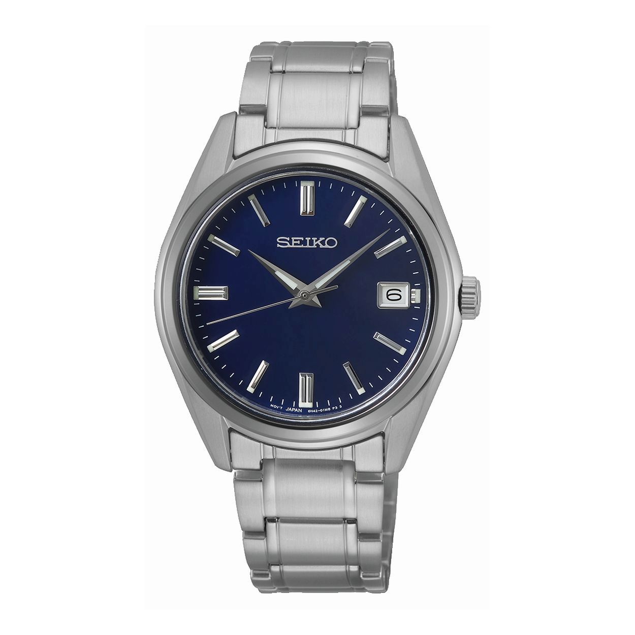 Dit herenhorloge is van het merk Seiko. Het is een analoog horloge gemaakt van staal. De diameter van de kast is 40.2 mm en de kast is 8.5 mm dik.
De verdere specificaties van het horloge zijn als volgt:
Glassoort: saffier glas
Bandbreedte: 20
Kastmateriaal: staal
Waterdichtheid: 10 ATM
Techniek: quartz