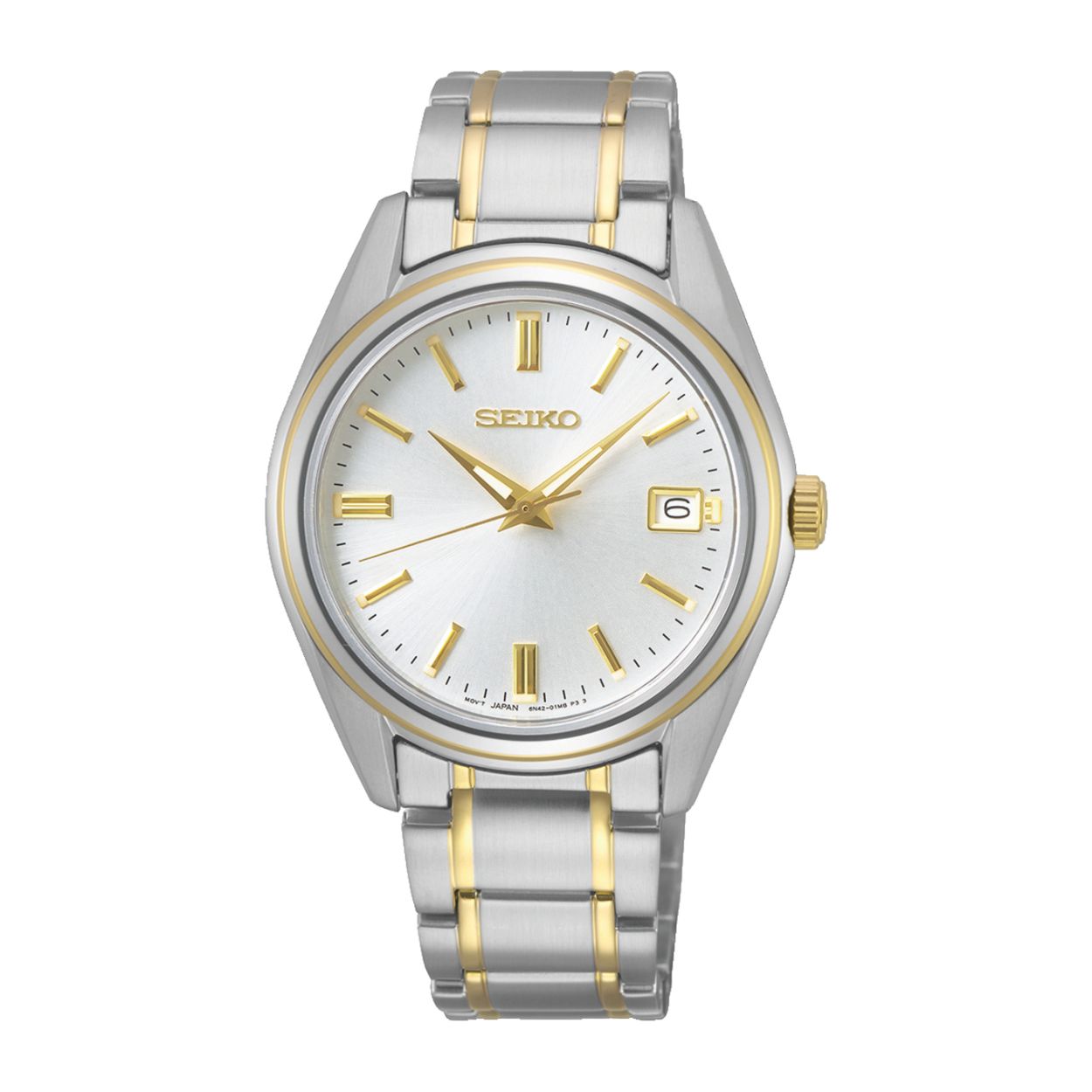 Dit herenhorloge is van het merk Seiko. Het is een analoog horloge gemaakt van staal. De diameter van de kast is 36 mm en de kast is 9 mm dik.
De verdere specificaties van het horloge zijn als volgt:
Glassoort: saffier glas
Bandbreedte: 18
Kastmateriaal: staal
Waterdichtheid: 10 ATM
Techniek: quartz