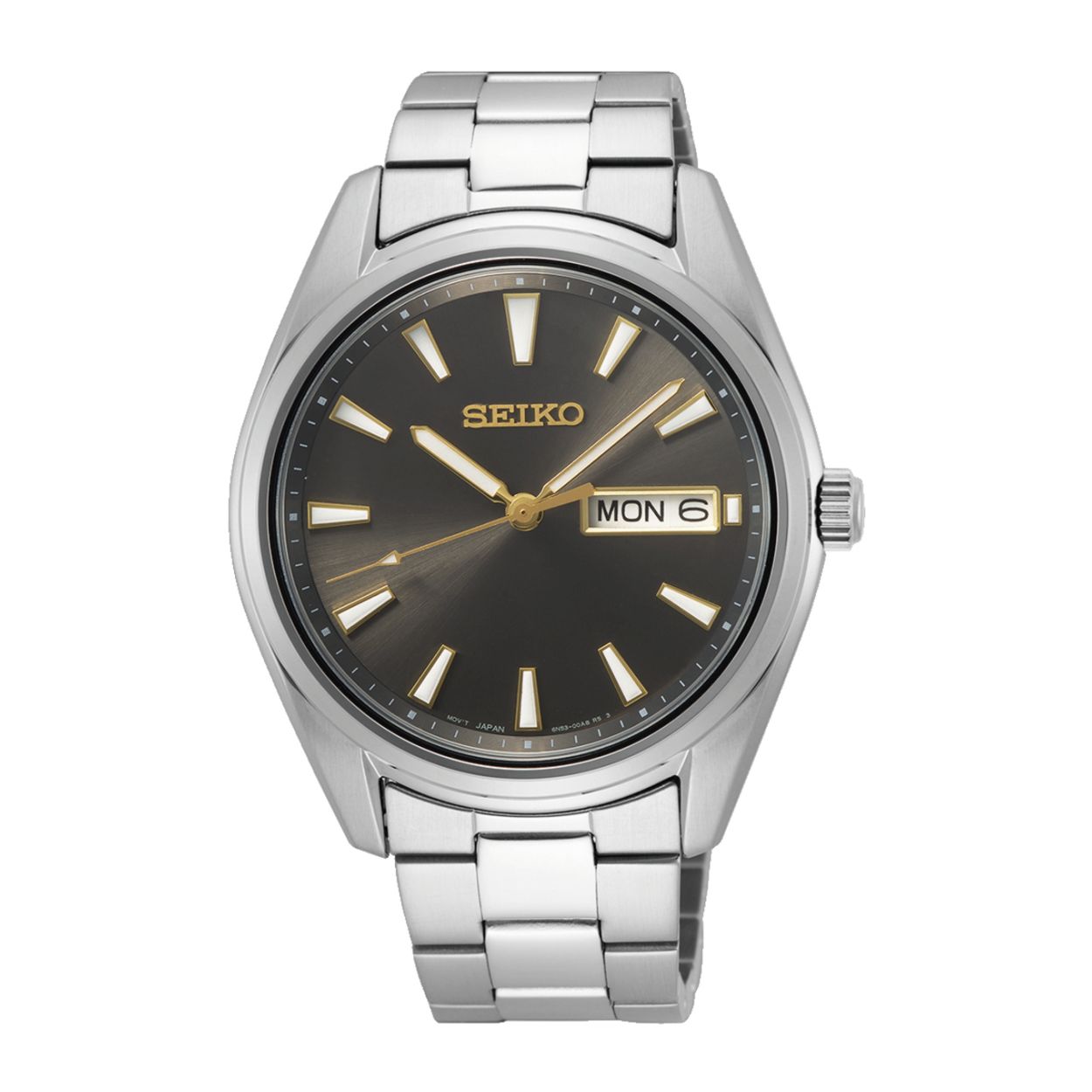 Dit is een herenhorloge van het merk Seiko. Het is een analoog horloge gemaakt van staal. De diameter van de kast is 40.2 mm en de kast is 8.5 mm dik.
De verdere specificaties van het horloge zijn als volgt:
Kastvorm: rond
Kastkleur: zilverkleurig
Kastmateriaal: staal
Bandbreedte: 18 mm
Bandlengte: 250.2 mm
Sluiting: vouwsluiting met drukker
Wijzerplaatkleur: zwart
Glassoort: saffier glas
Waterdichtheid: 10 ATM
Techniek: quartz