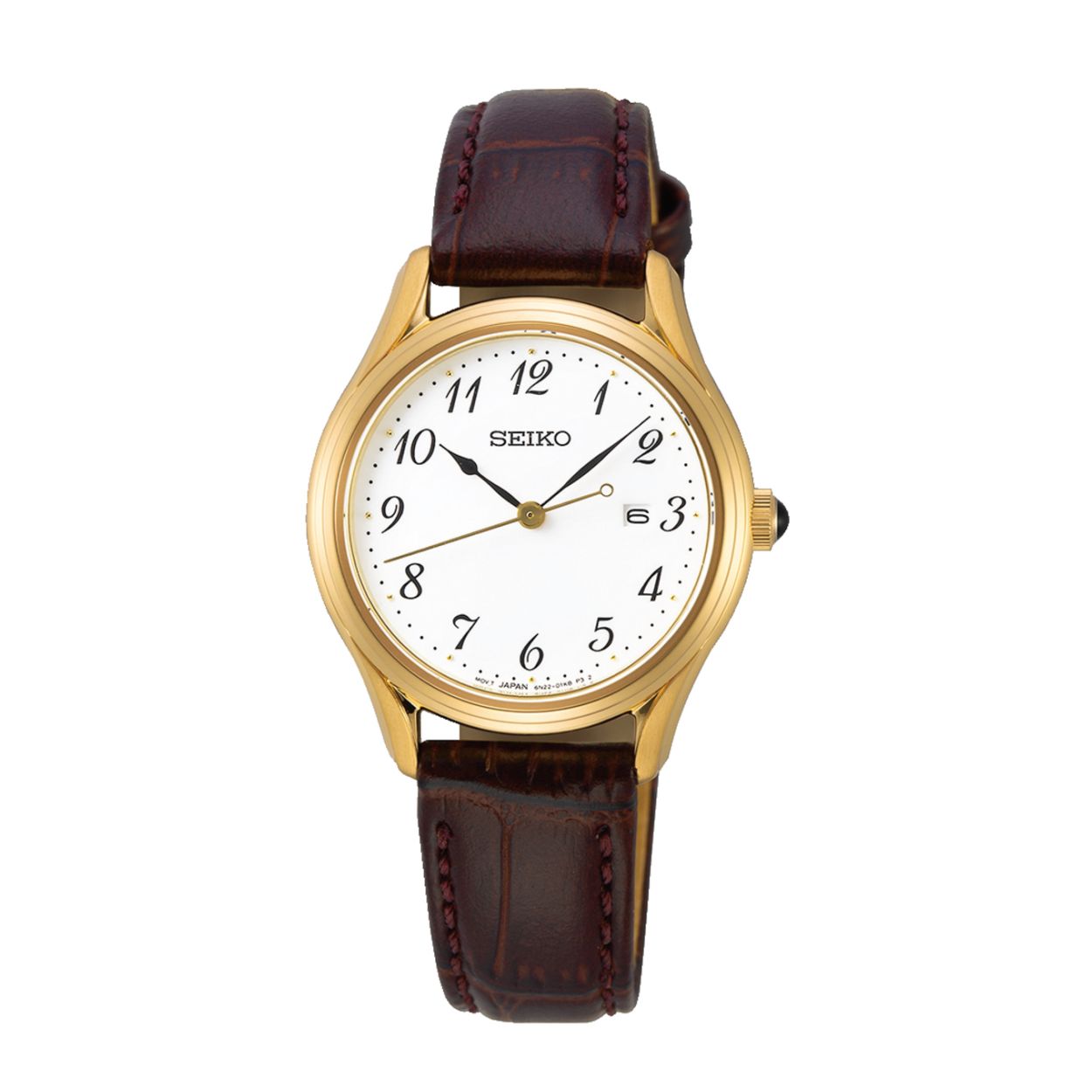 Dit dameshorloge is van het merk Seiko. Het is een analoog horloge gemaakt van staal. De diameter van de kast is 29.8 mm en de kast is 8.5 mm dik.
De verdere specificaties van het horloge zijn als volgt:
Glassoort: saffier glas
Bandbreedte: 14
Kastmateriaal: staal
Waterdichtheid: 10 ATM
Techniek: quartz