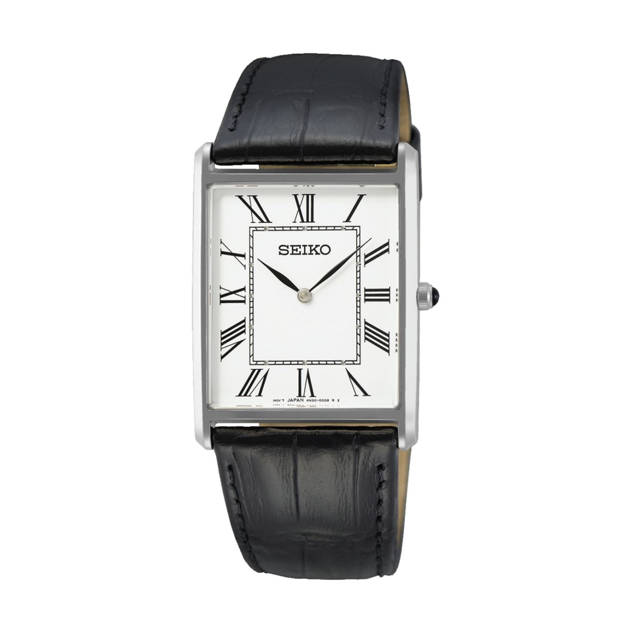 Seiko Horloge Leer Band SWR049P1
Dit horloge is van het merk Seiko. Het is een analoog horloge gemaakt van staal. De diameter van de kast is 29 mm en de kast is 8 mm dik.
De verdere specificaties van het horloge zijn als volgt:
Glassoort: saffier glas
Bandbreedte: 14
Kastmateriaal: staal
Waterdichtheid: 5 ATM
Techniek: quartz
