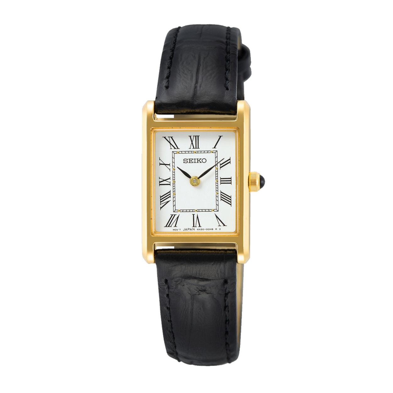 Dit dameshorloge is van het merk Seiko. Het is een analoog horloge gemaakt van leer. De diameter van de kast is 38.2x27.9  mm en de kast is 6.5 mm dik.
De verdere specificaties van het horloge zijn als volgt:
Glassoort: hardlex mineraal glas
Bandbreedte: 
Kastmateriaal: staal
Waterdichtheid: 3 ATM
Techniek: quartz