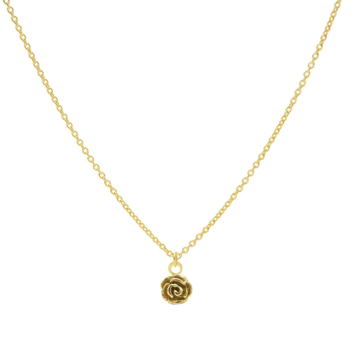 Dit is een prachtig collier van het merk Karma. De lengte is: 38-45 cm

Geef jouw look een romantische touch met de Necklace Flower Rose van het merk Karma. Deze mooie ketting is gemaakt van sterling zilver en heeft een lengte van 38-45 cm. De ketting is verfraaid met een roos bedeltje en heeft een trendy uitstraling.

SKU	                T233
Kleur	                Gold
Materiaal	        Zilver 925 Sterling
Lengte Ketting	38-45 cm
Merk	                Karma Jewelry