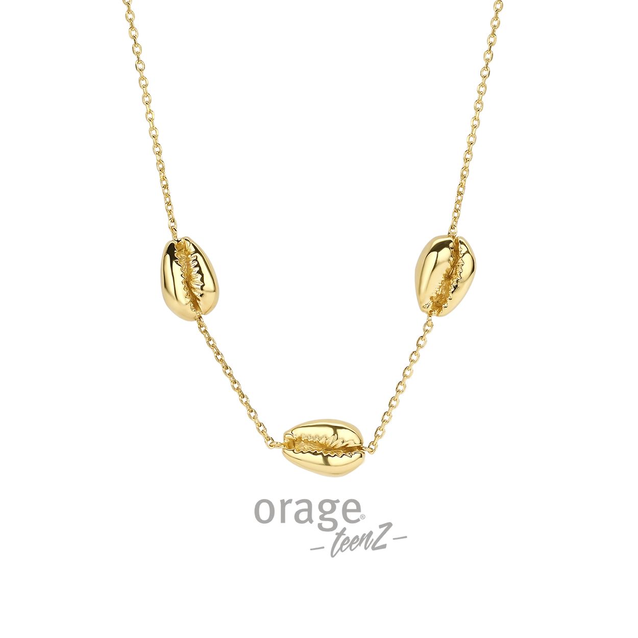 T302 Ketting verguld geel goud (V/14)