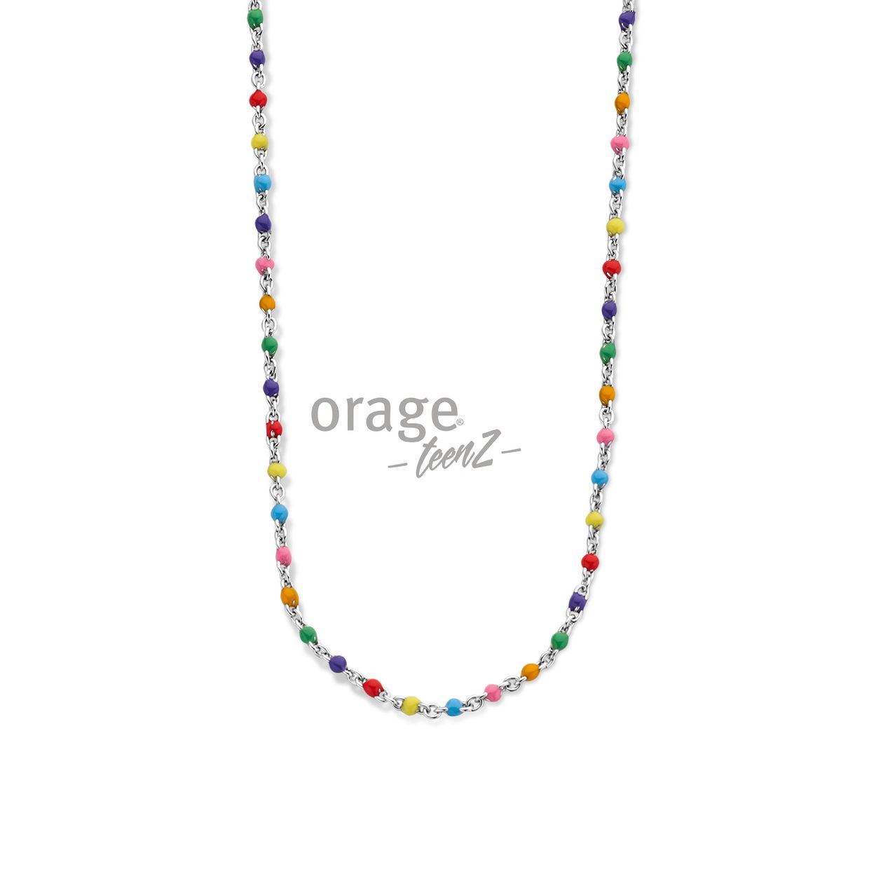 T645 Ketting multi color 925 rh (V/14)