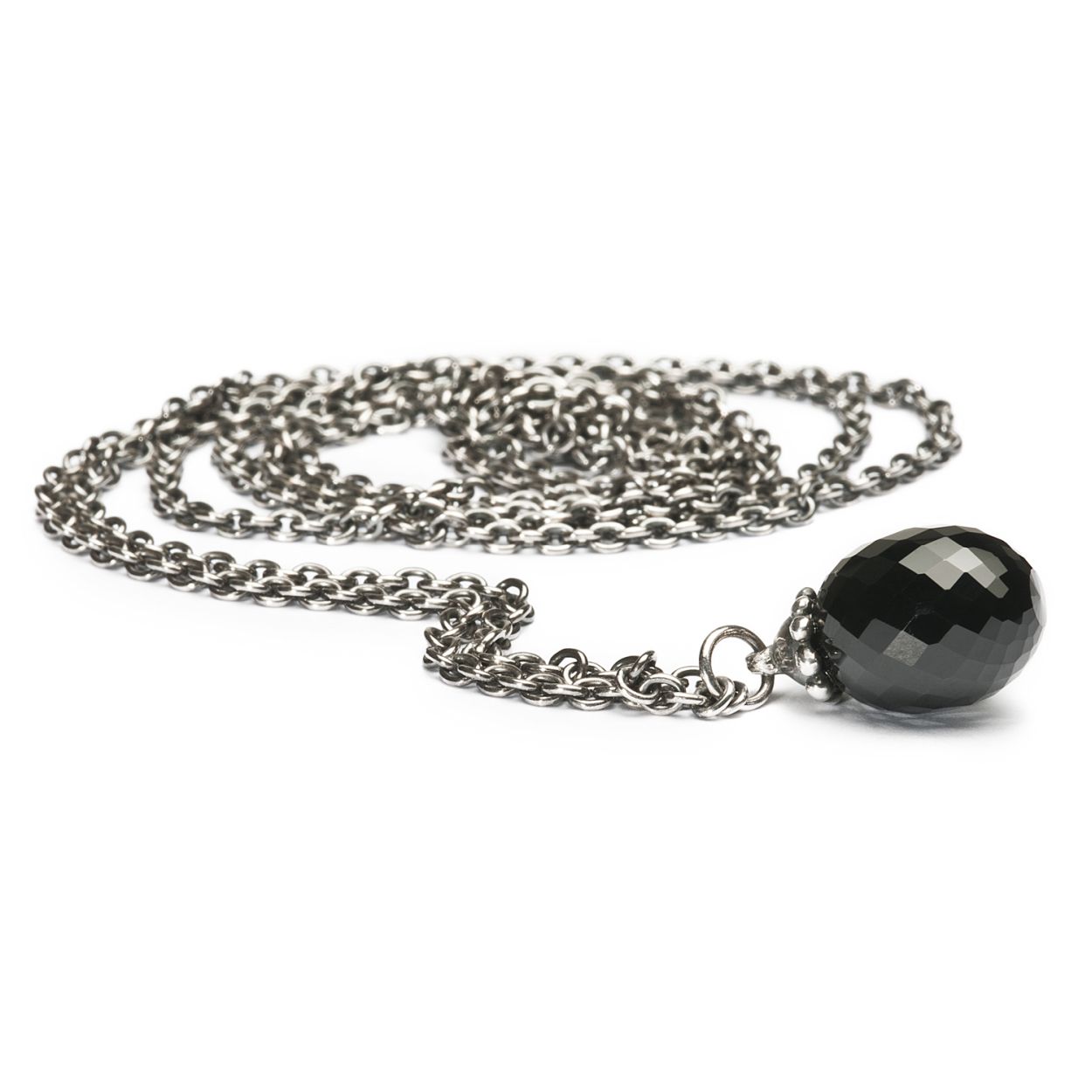 Sterling zilveren collier met onyx [70 cm]