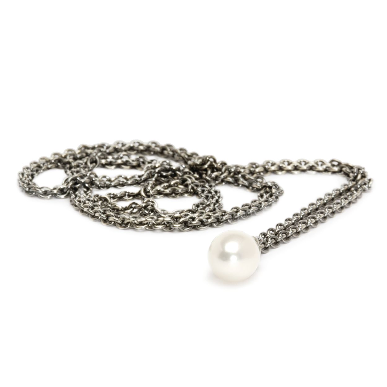 Sterling zilveren collier met parel [120 cm]