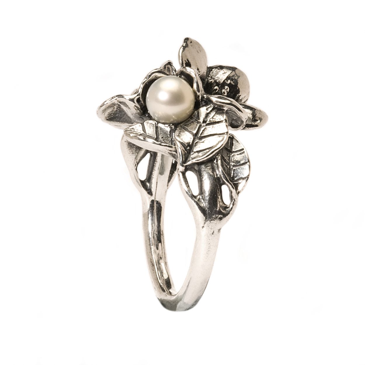 Trollbeads Hagendoorn met parel ring zilver maat 55 | TAGRI-00225