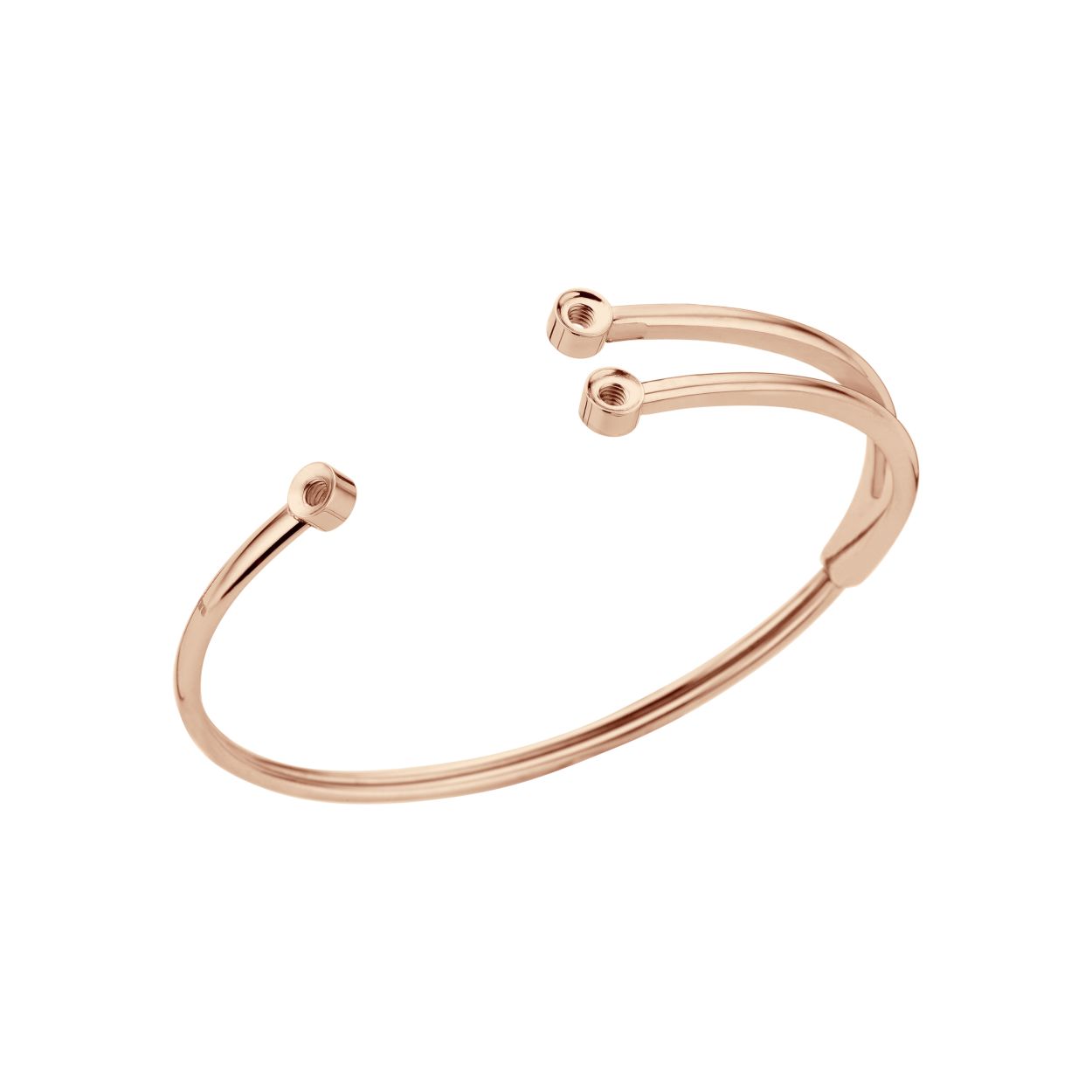Melano twisted trio stone armband - rosekleurig - dames - maat small