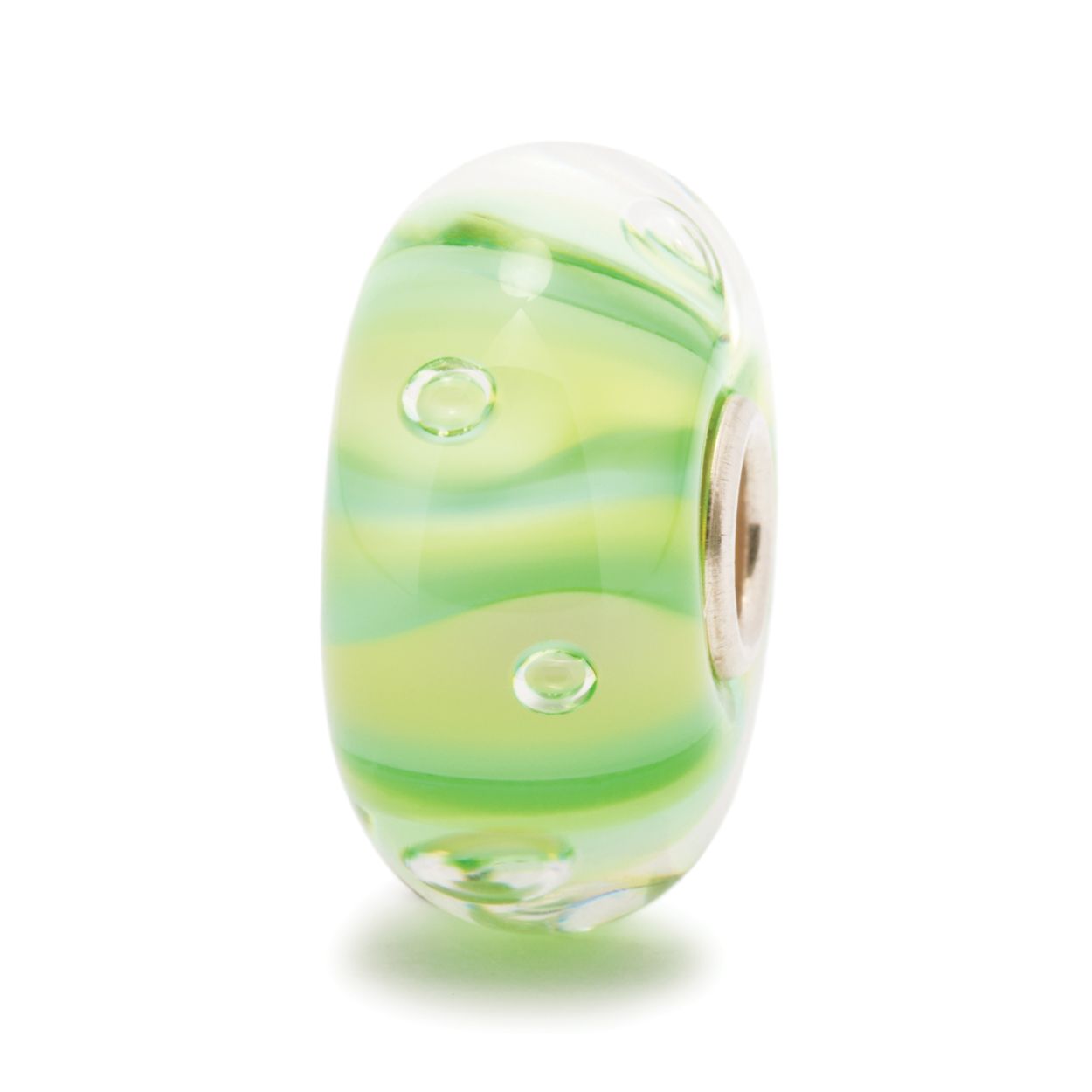 Groene streep met luchtbellen