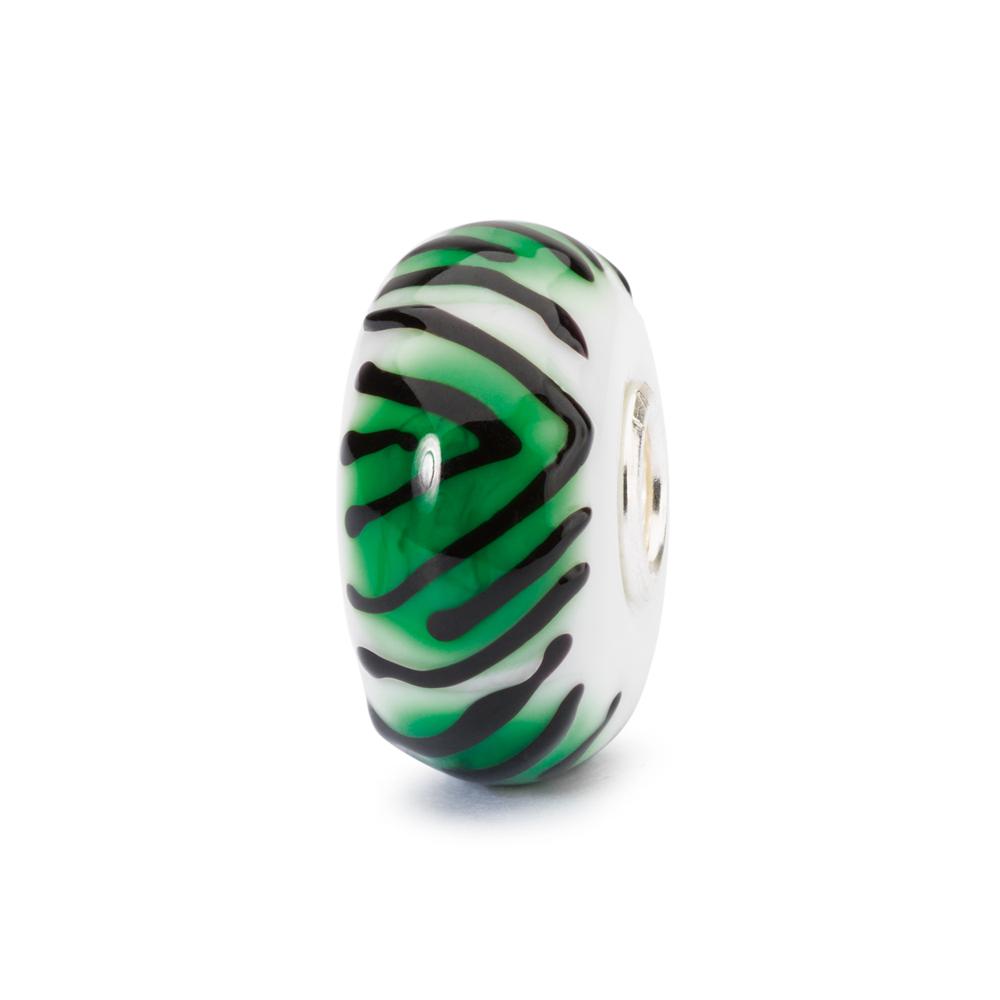 Trollbeads Tijger van Smaragd:  Zo sterk als een tijger met wilskracht moed en levenslust.