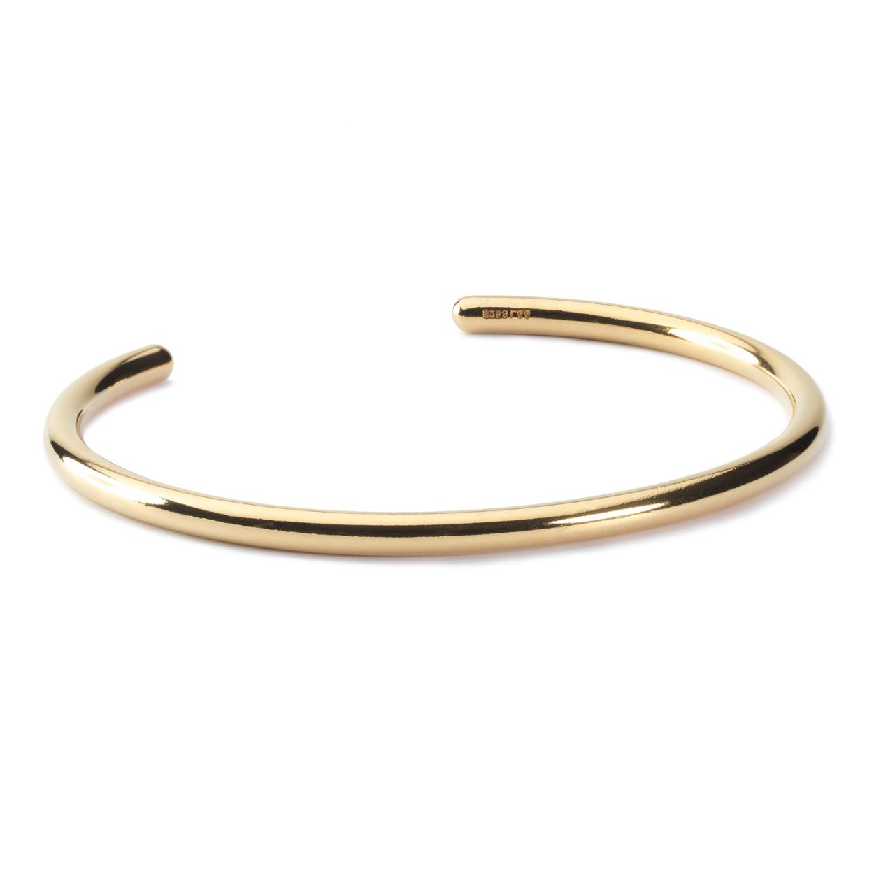 Een elegante manier om je Trollbeads te dragen. Draag de bangle alleen met je favoriete Trollbeads, of tooi je pols juist met meerdere bangles. Bevestig stoppers aan beide uiteinden van de kralen. (S- vergelijkbaar met armband 20-21 cm)