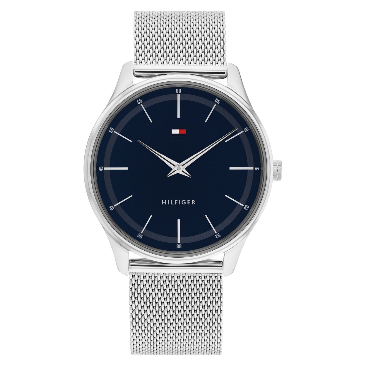 Tommy Hilfiger TH1710468 Horloge Heren Staal Zilverkleurig Milanese Band 40mm
Dit unieke horloge van Tommy Hilfiger met artikelnr: TH1710468 is een casual horloge. Het stalen herenhorloge heeft een ronde zilverkleurige kast. Op de blauwe wijzerplaat zijn de wijzers en de uurs aanduiding verfijnd aangebracht. Aan het horloge zit een zilverkleurige milanese band met druksluiting. Verder heeft het model een klassiek uiterlijk een mineraalglas een doorsnee van 40mm en is 5 ATM.  

Het merk:
Sinds de lancering van het merk in 1985 is Tommy Hilfiger wereldwijd bekend geworden als pionier van de klassieke Amerikaanse coole stijl. Ge�nspireerd door de iconische popcultuur en het Amerikaanse erfgoed. De dames en herencollectie van dit seizoen bestaan uit minimalistische silhouetten en rustieke lederen details. De herenhorlogecollectie biedt iconische uurwerken met roestvrijstalen lederen en siliconen banden.

Specificaties:
- Mineraalglas
- Ronde kast 40mm
- Zilverkleurige horlogekast
- Blauwe wijzerplaat
- Zilverkleurige milanese band 
- 5 ATM