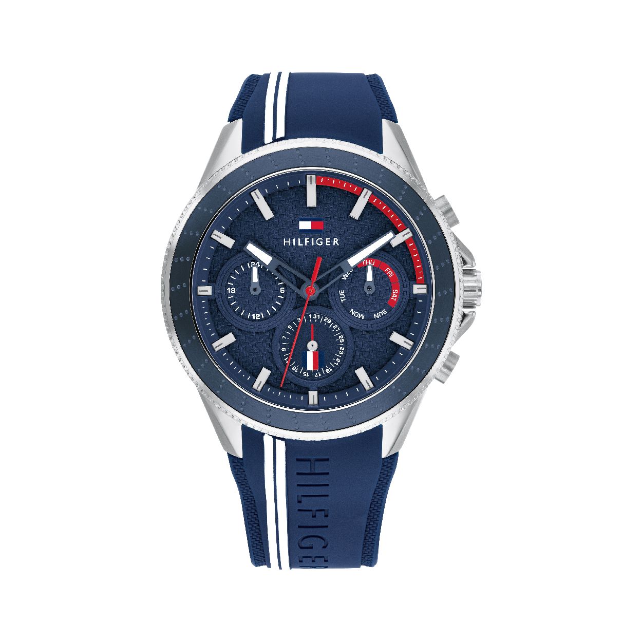 Tommy Hilfiger horloge met rubberen band, Aiden blauw
