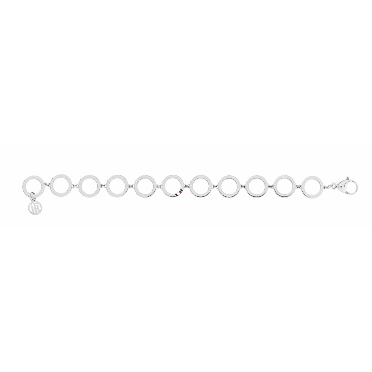 Deze zilverkleurige dames armband is van Tommy Hilfiger. De klassieke dames armband is voorzien van het Tommy Hilfiger logo op de middelste ronde schakel. De lengte van de armband is 18,7 cm.
HET MERK
Tommy Hilfiger is wereldwijd een van de grootste designer lifestyle merken en is internationaal bekend om haar classic American cool stijl. De sieraden zijn voor dames en heren met een eigen stijl, die niet bang zijn om dit aan de wereld te laten zien.

SPECIFICATIES
- Ronde schakel
- Zilverkleurig
- Lengte: 18,7 cm
- Karabijnsluiting
