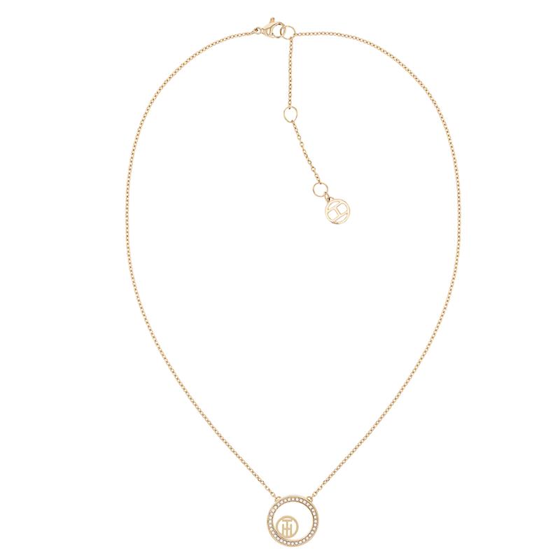Tommy Hilfinger collier | open cirkel zirkonia 's | gold plated