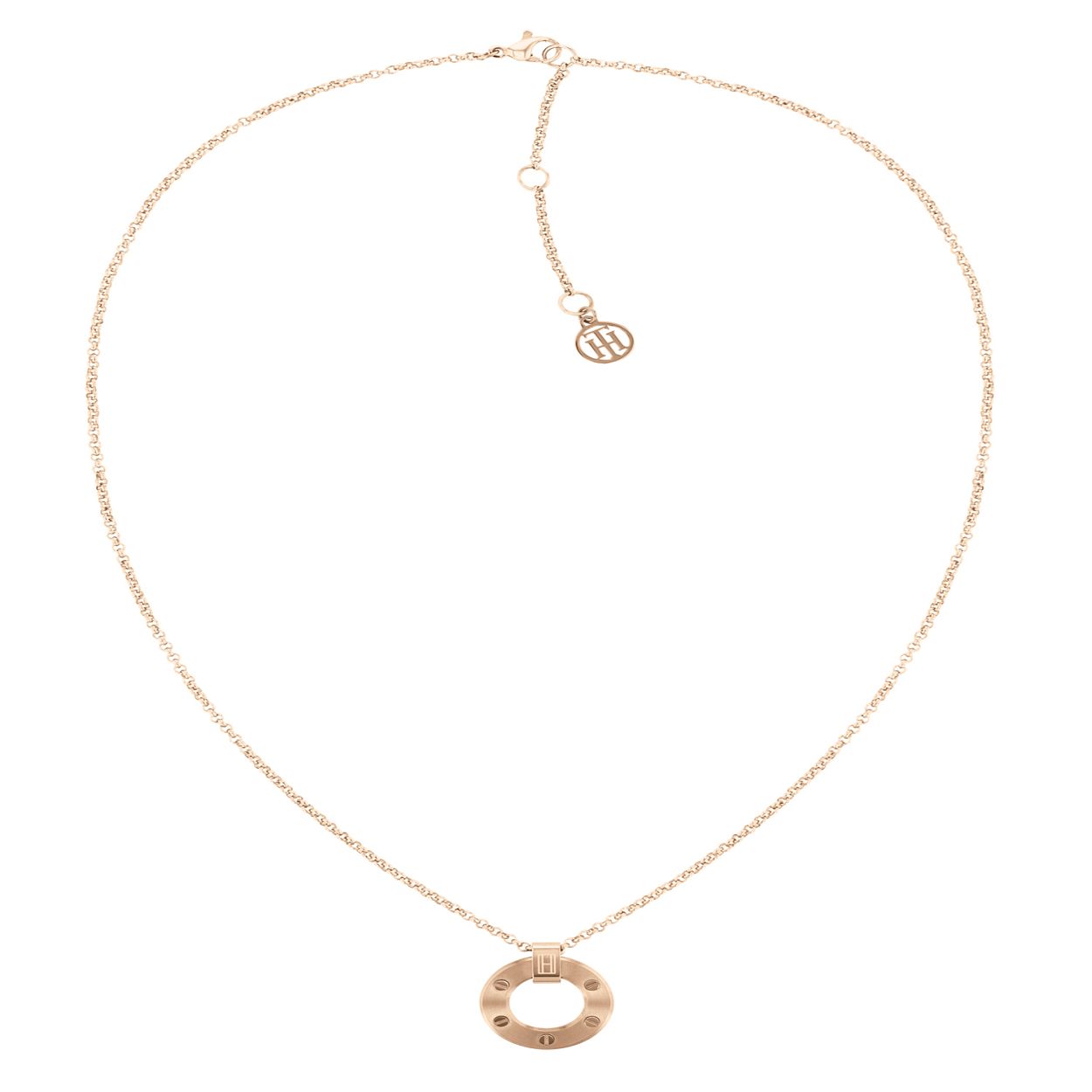 Tommy Hilfiger Jewels TJ2780644 Ketting Dames Rosekleurig 50cm
Deze unieke ketting van Tommy Hilfiger van de jewelry serie met nummer TJ2780644 heeft een stoer maar stijlvol uiterlijk. De rosekleurige jasseron ketting voor dames heeft een opvallende ronde platte hanger in cirkelvorm met het Tommy logo erin gegraveerd en 5 schroefjes bovenop geplaatst.

Het merk
Tommy Hilfiger is wereldwijd een van de grootste designer lifestyle merken en is internationaal bekend om haar classic American cool stijl. De sieraden zijn voor dames en heren met een eigen stijl die niet bang zijn om dit aan de wereld te laten zien.

Specificaties
- Artikelnr TJ2780644
- Rosekleurige ketting met hanger
- Materiaal Staal
- Lengte 45-50cm
- Dames sieraad