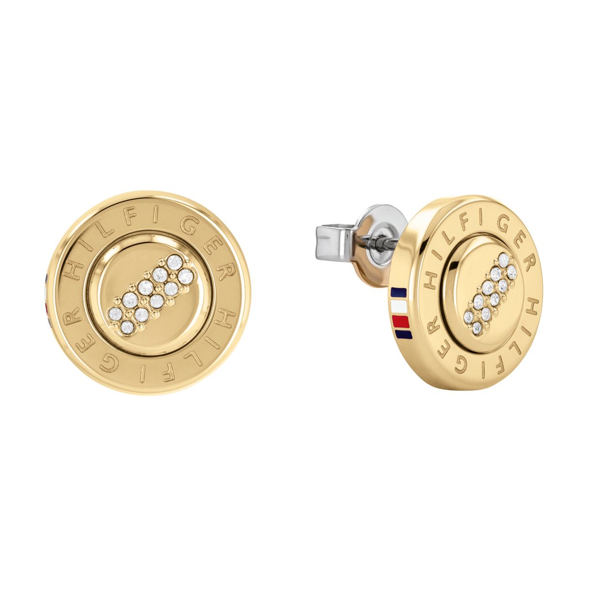 Tommy Hilfiger Jewels TJ2780646 Oorknoppen Dames Goudkleurig Kristallen 11.5mm
Deze unieke oorknoppen van Tommy Hilfiger van de jewelry serie met nr TJ2780646 zijn erg bijzonder door de kleine details. Zo is op de voorkant van deze dames oorknoppen de merknaam gegraveerd en zit er een rij kristallen in het midden. Op de zijkant zit het gekleurde Tommy logo. De goudkleurige oorstuds sluiten mooi aan op het oor en sluiten met een pouchette.

Het merk
Tommy Hilfiger is wereldwijd een van de grootste designer lifestyle merken en is internationaal bekend om haar classic American cool stijl. De sieraden zijn voor dames en heren met een eigen stijl die niet bang zijn om dit aan de wereld te laten zien.

Specificaties
- Artikelnr TJ2780646
- Goudkleurige oorknoppen
- Materiaal Staal
- Lengte doorsnee 115mm
- Dames sieraad
