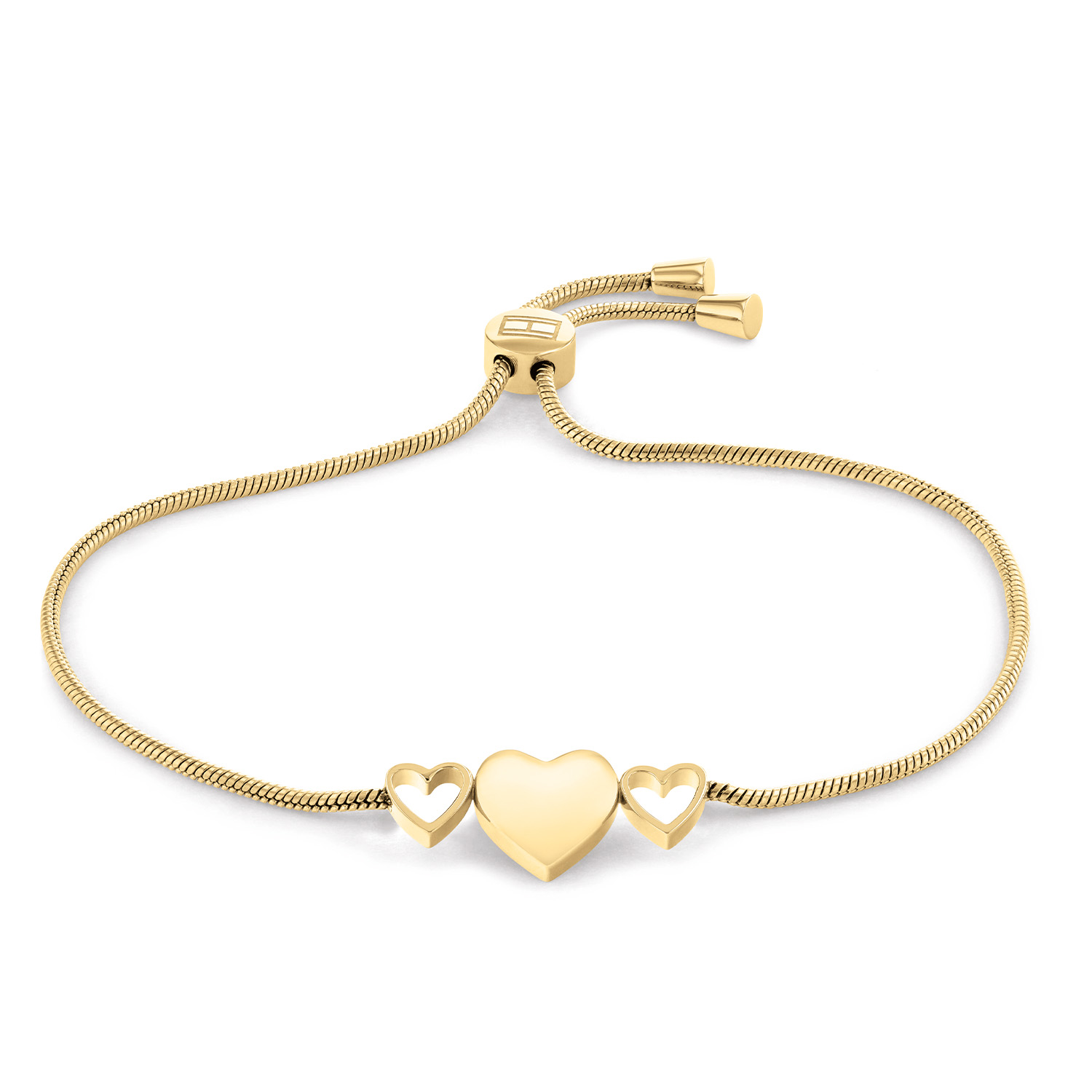 De TOMMY HILFIGER ARMBAND is een elegante armband gemaakt van roestvrij staal. Met een gewicht van 10 gram en afmetingen van 2 cm hoog, 8 cm breed, en 2 cm diep, biedt het een stijlvolle touch aan elke outfit. Het beste te dragen als statement piece om subtiele klasse aan je look toe te voegen.