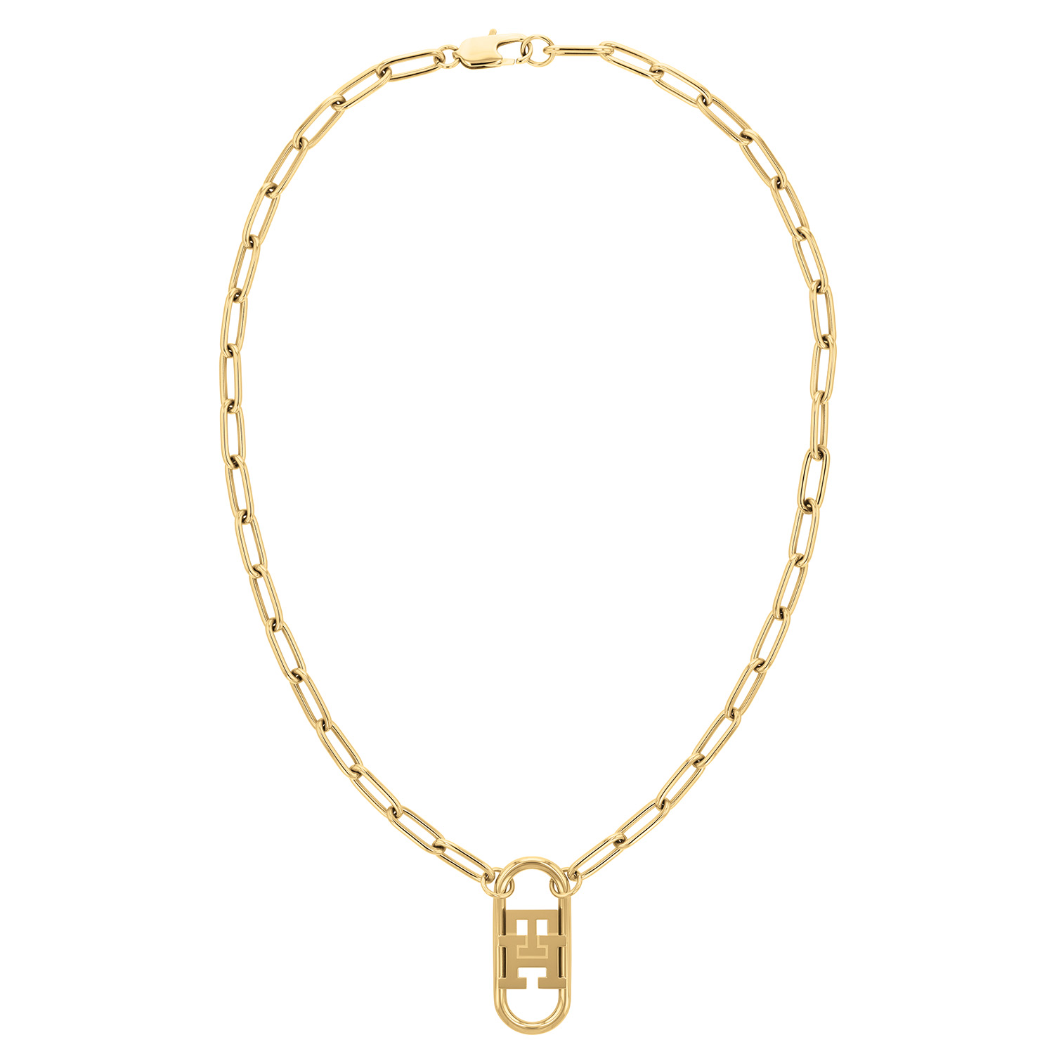 Deze mooie ketting van Tommy Hilfiger zijn gemaakt van staal.